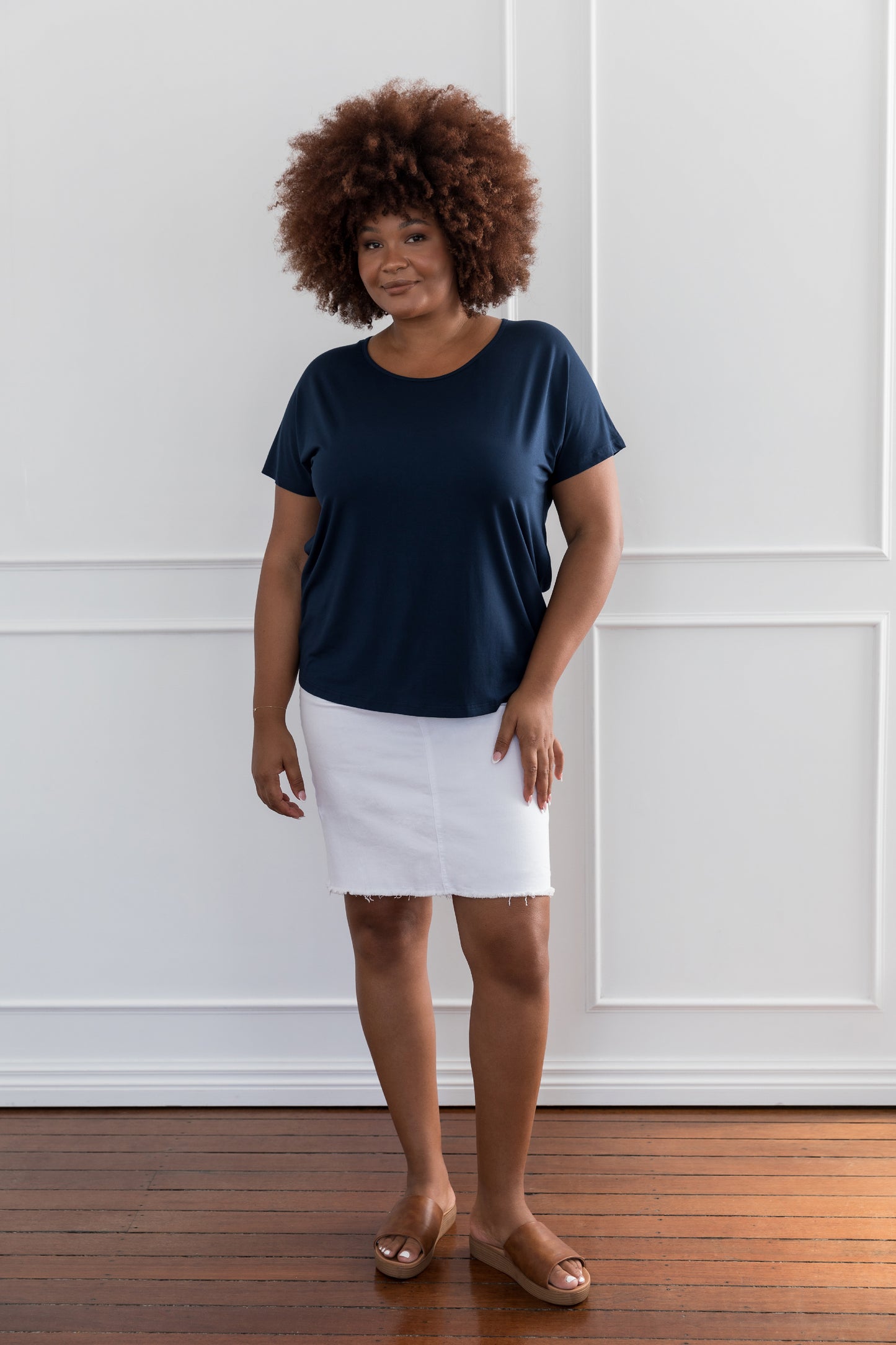 Plus-Sized Navy Tops | PQ Collection | Destiny Top