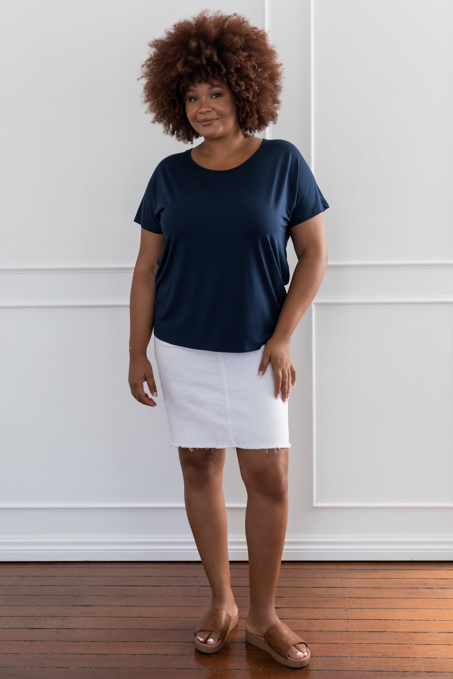 Plus-Sized Navy Tops | PQ Collection | Destiny Top