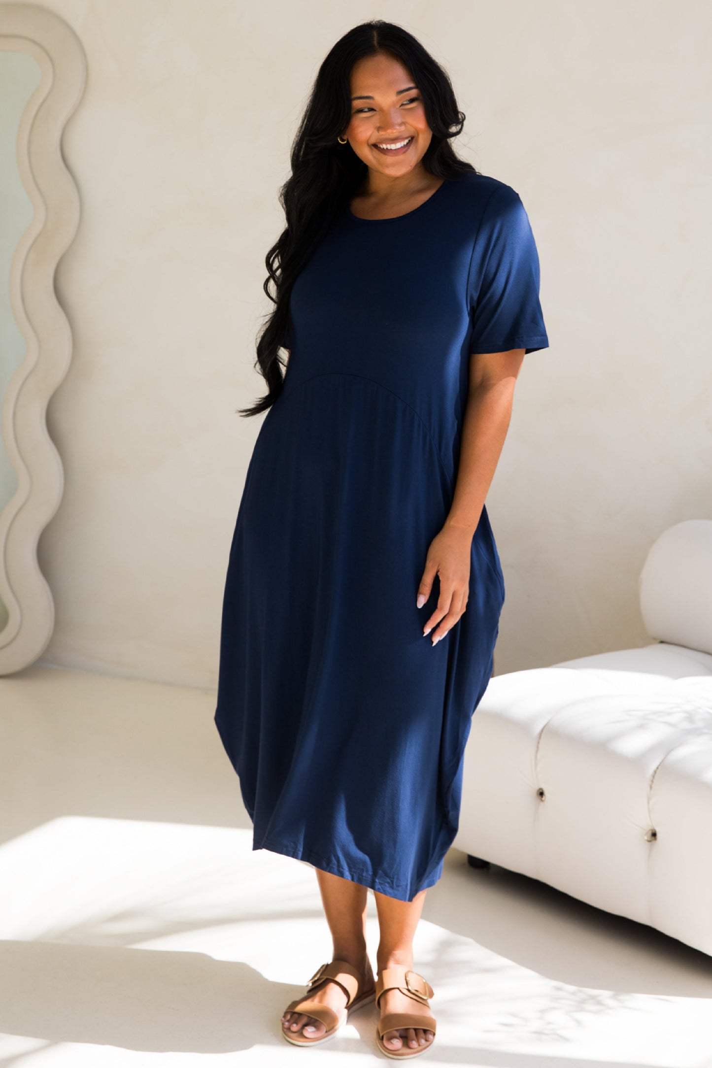 Short Sleeve Soho Dress | Navy