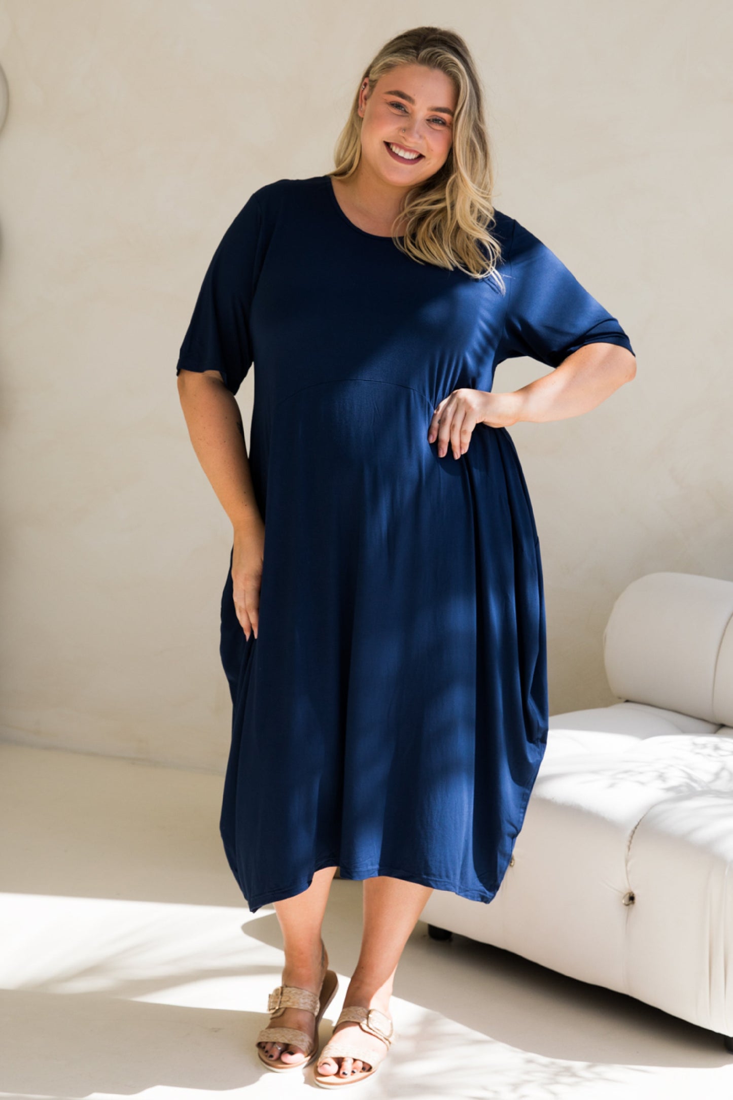 Short Sleeve Soho Dress | Navy