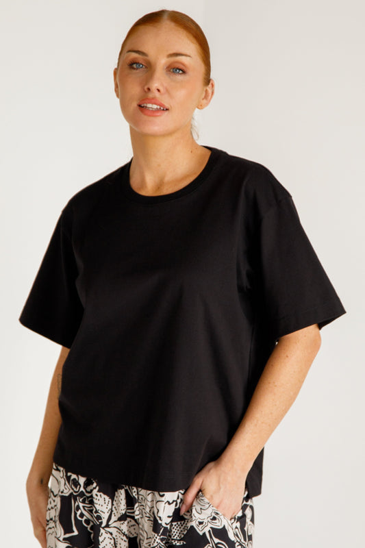 Signature Boxy Tee | Black | FINAL SALE