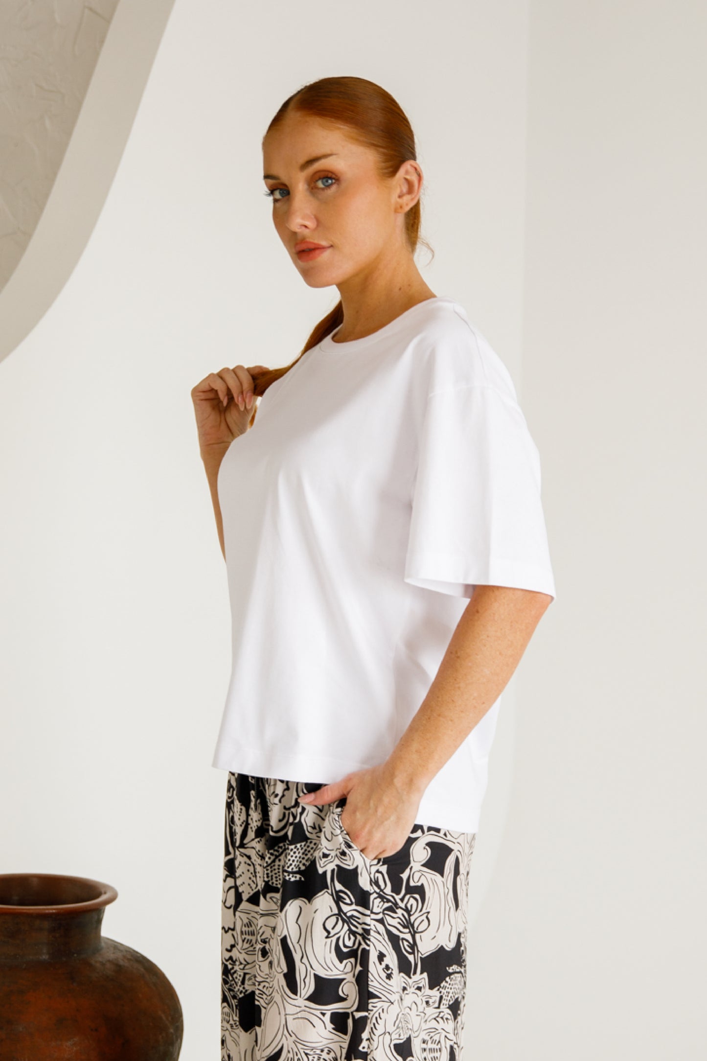 Signature Boxy Tee | White