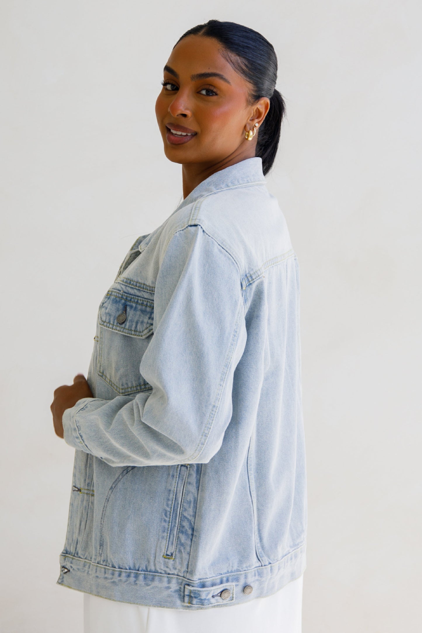 Signature Relaxed Denim Jacket | Light Wash Denim | FINAL SALE