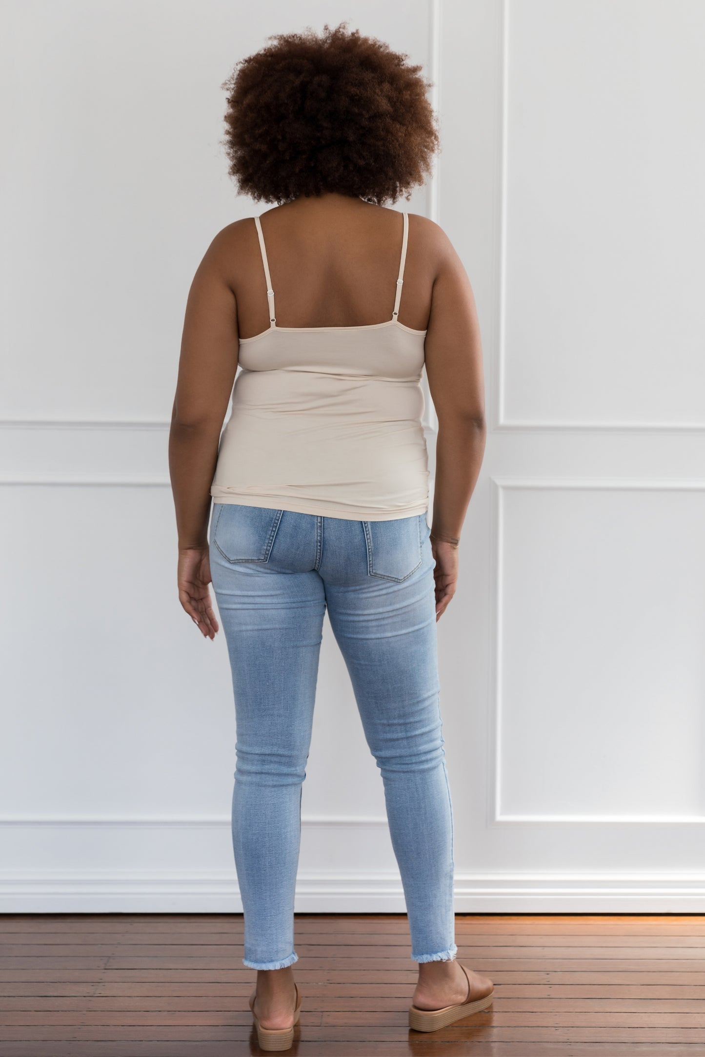 Plus-Sized Beige Top | PQ Collection | Slip Singlet