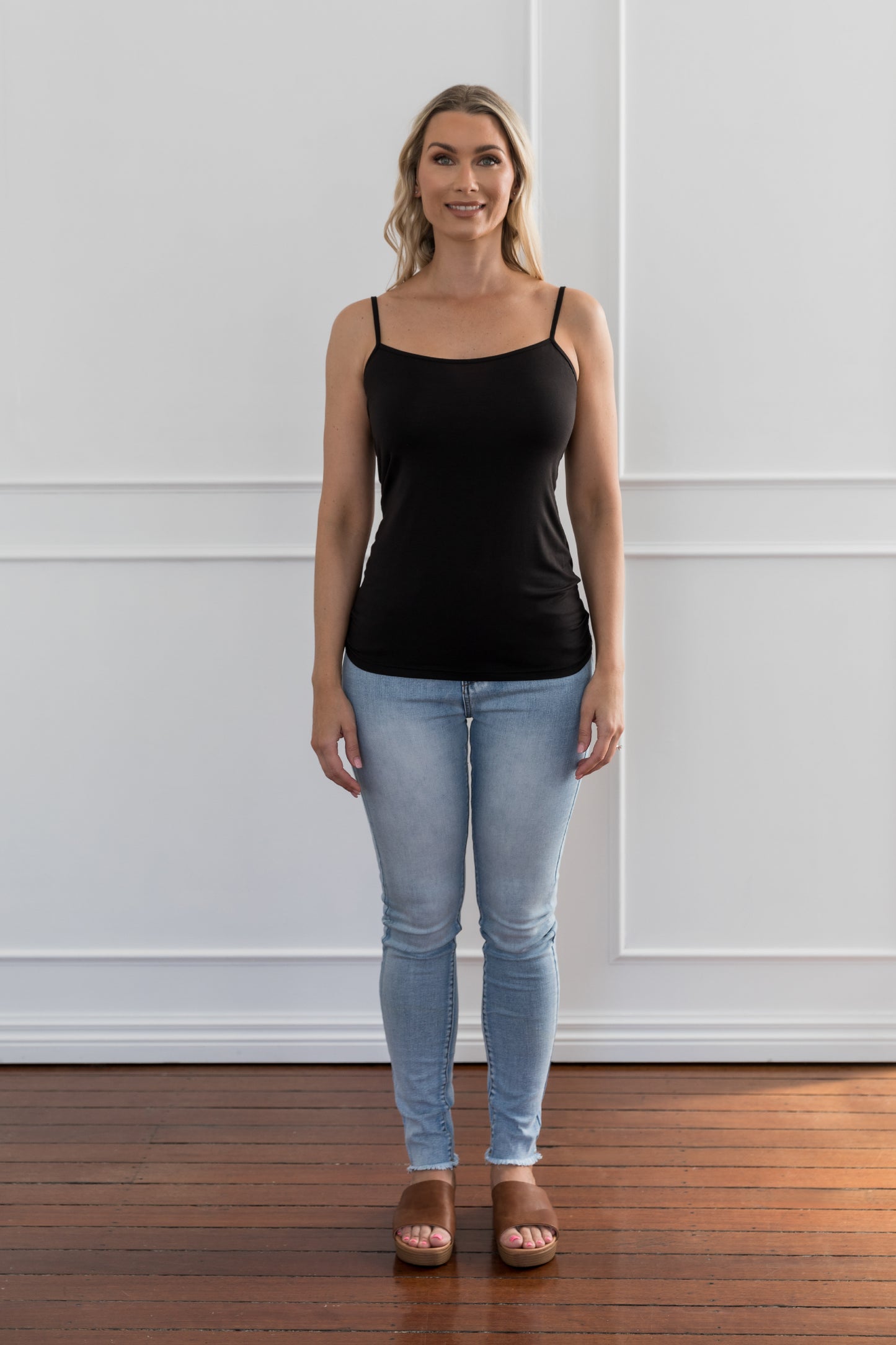 Plus-Sized Black Top | PQ Collection | Slip Singlet