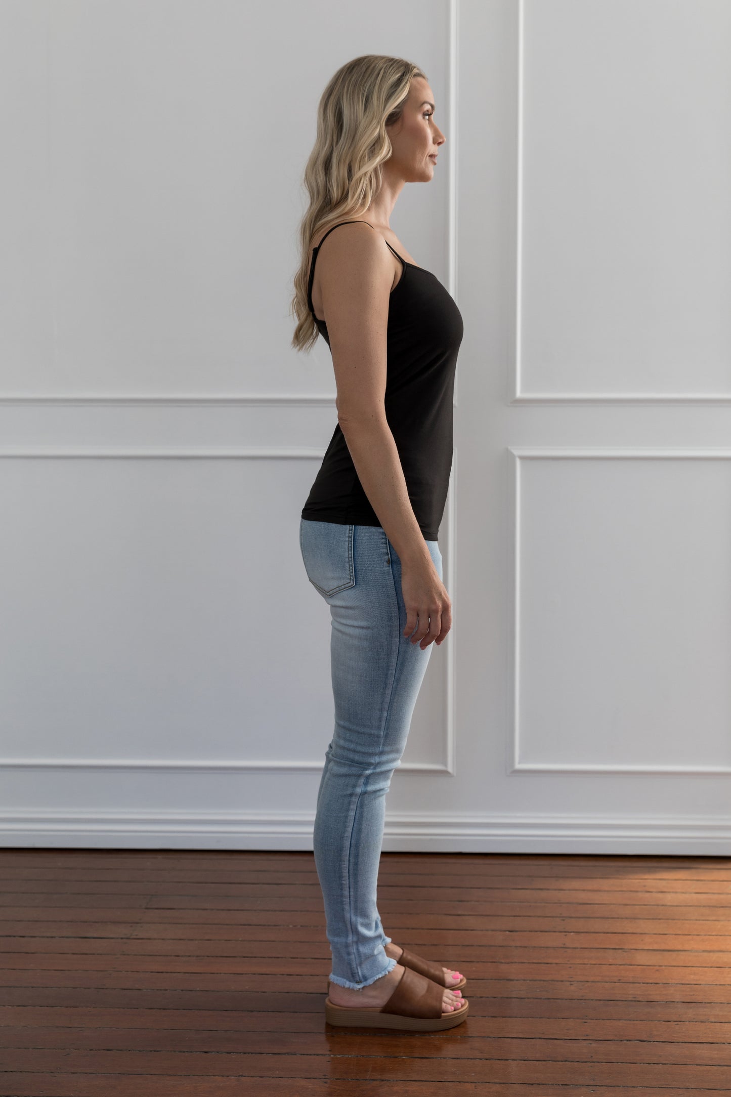 Plus-Sized Black Top | PQ Collection | Slip Singlet