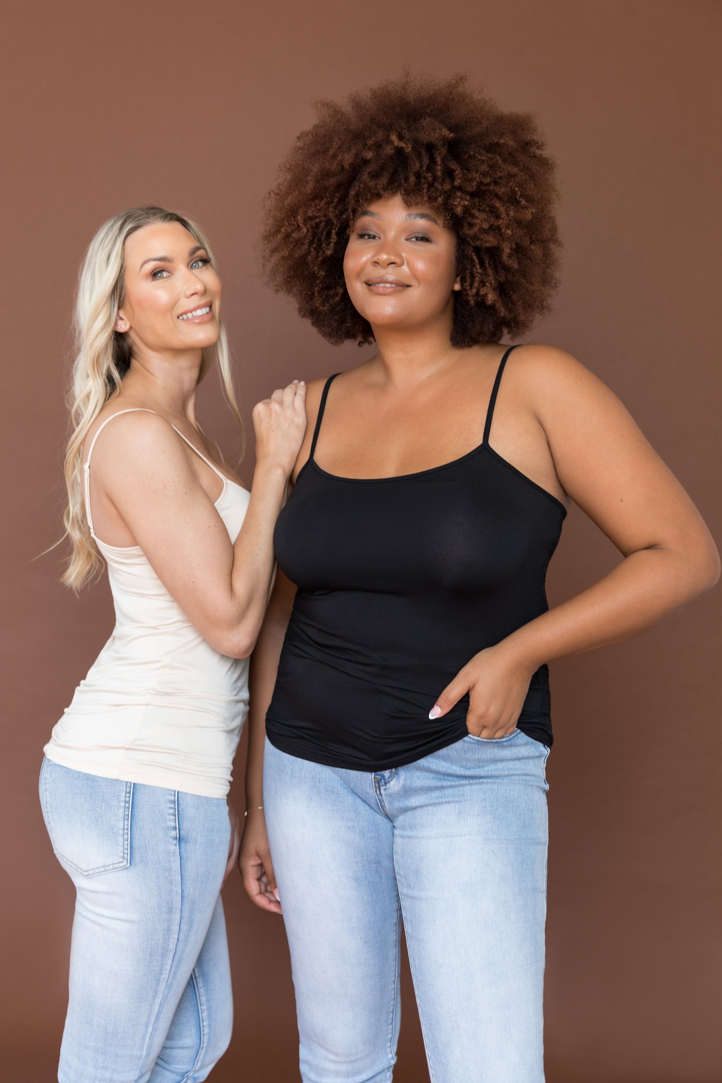 Plus-Sized Black Top | PQ Collection | Slip Singlet