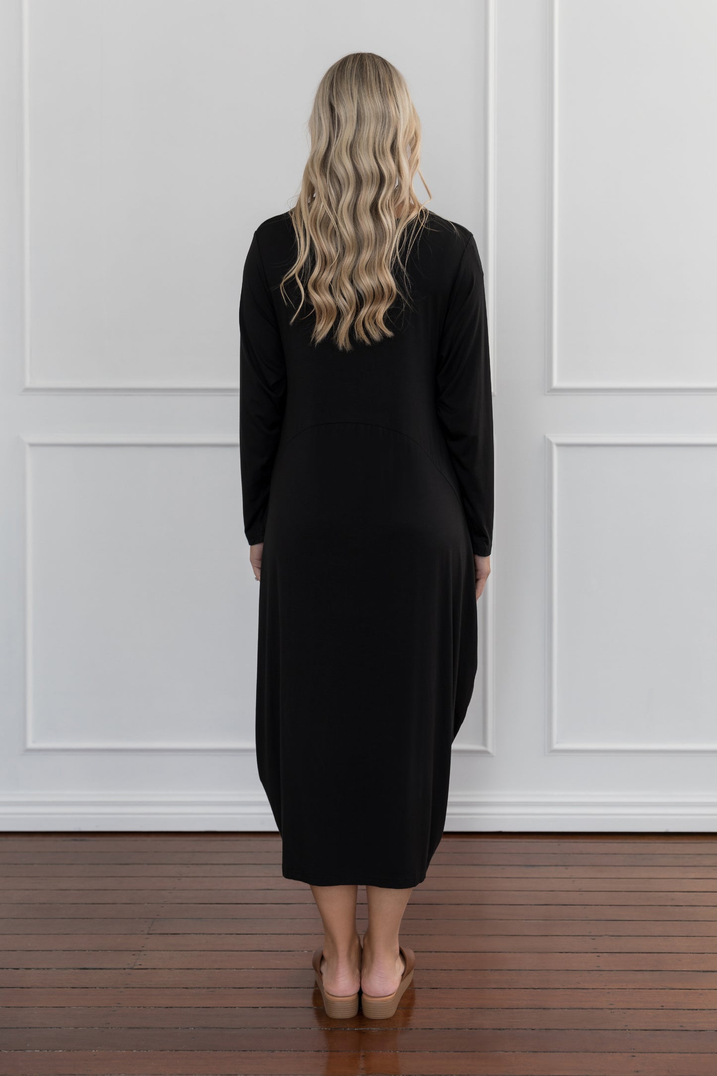 Soho Long Sleeve Bamboo Dress | Black