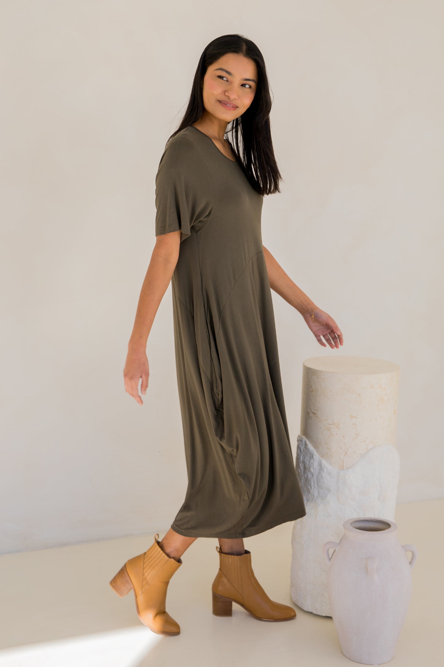 Soho Dress | Moss Green | FINAL SALE