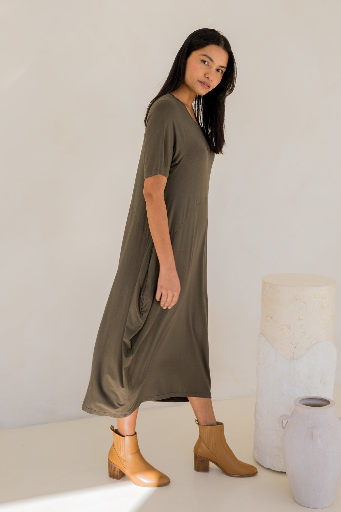 Soho Dress | Moss Green | FINAL SALE