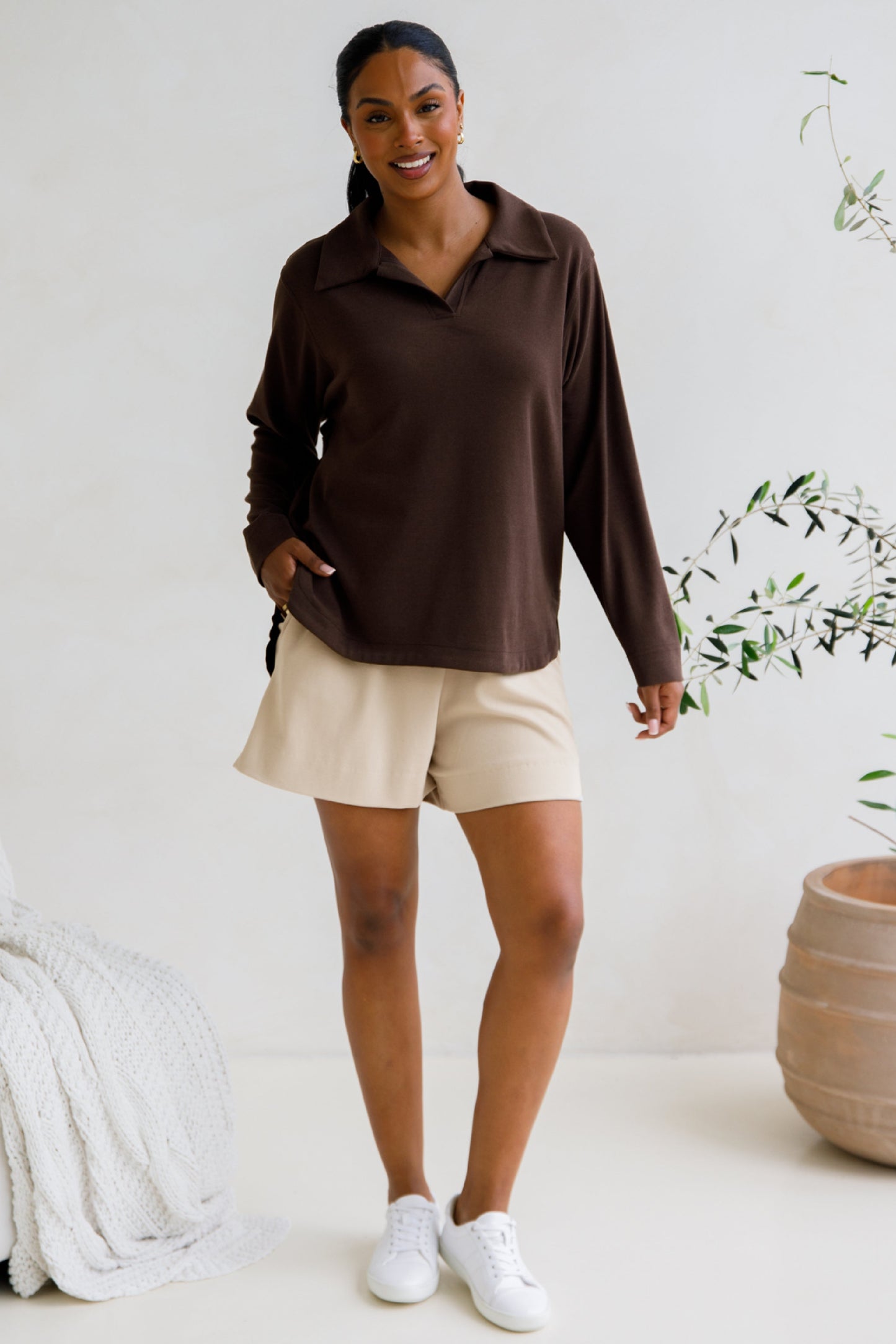 Gigi Lounge Sweater | Chocolate