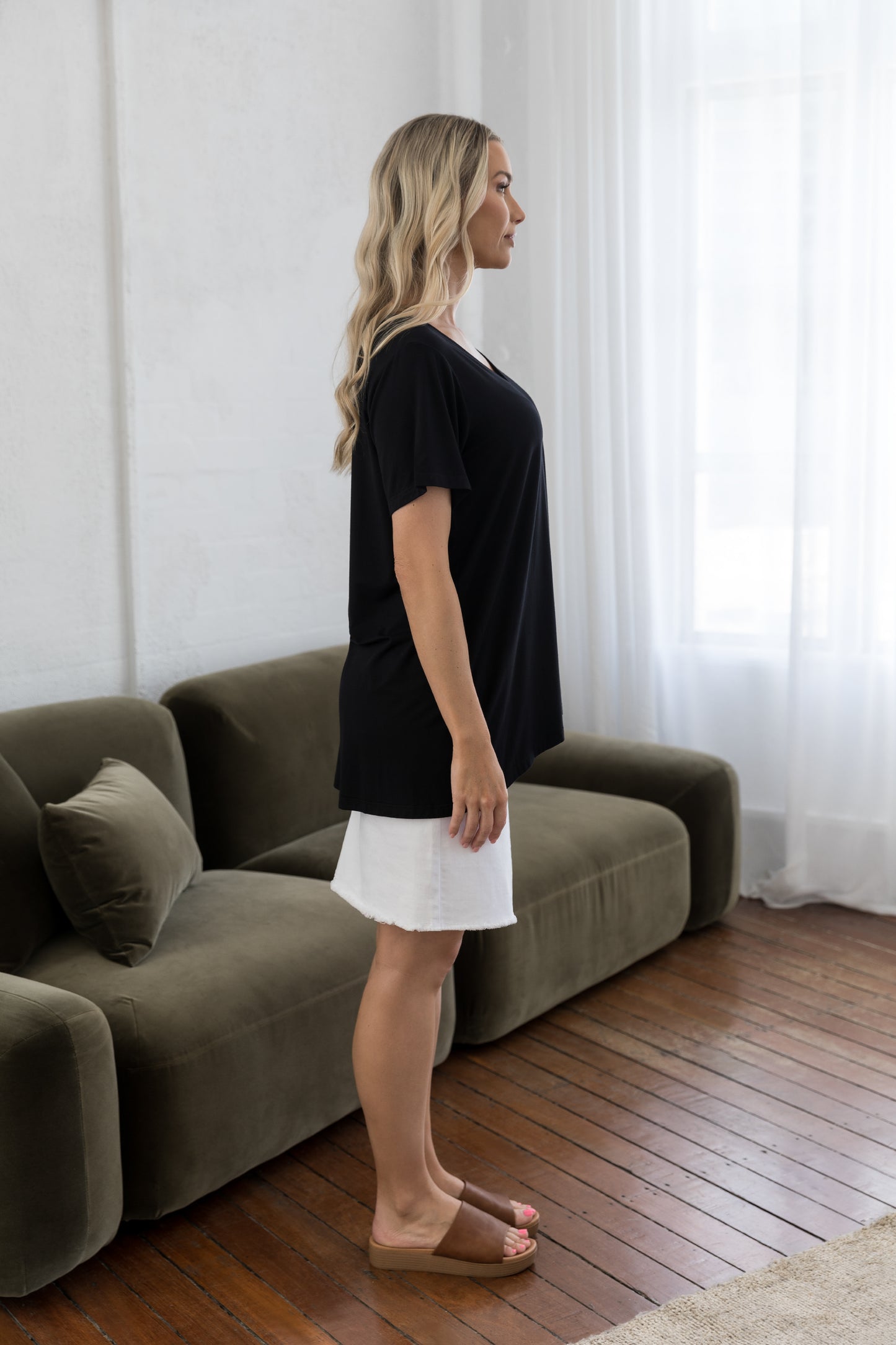 Plus-Sized Black Tops| PQ Collection | T-Shirt Top