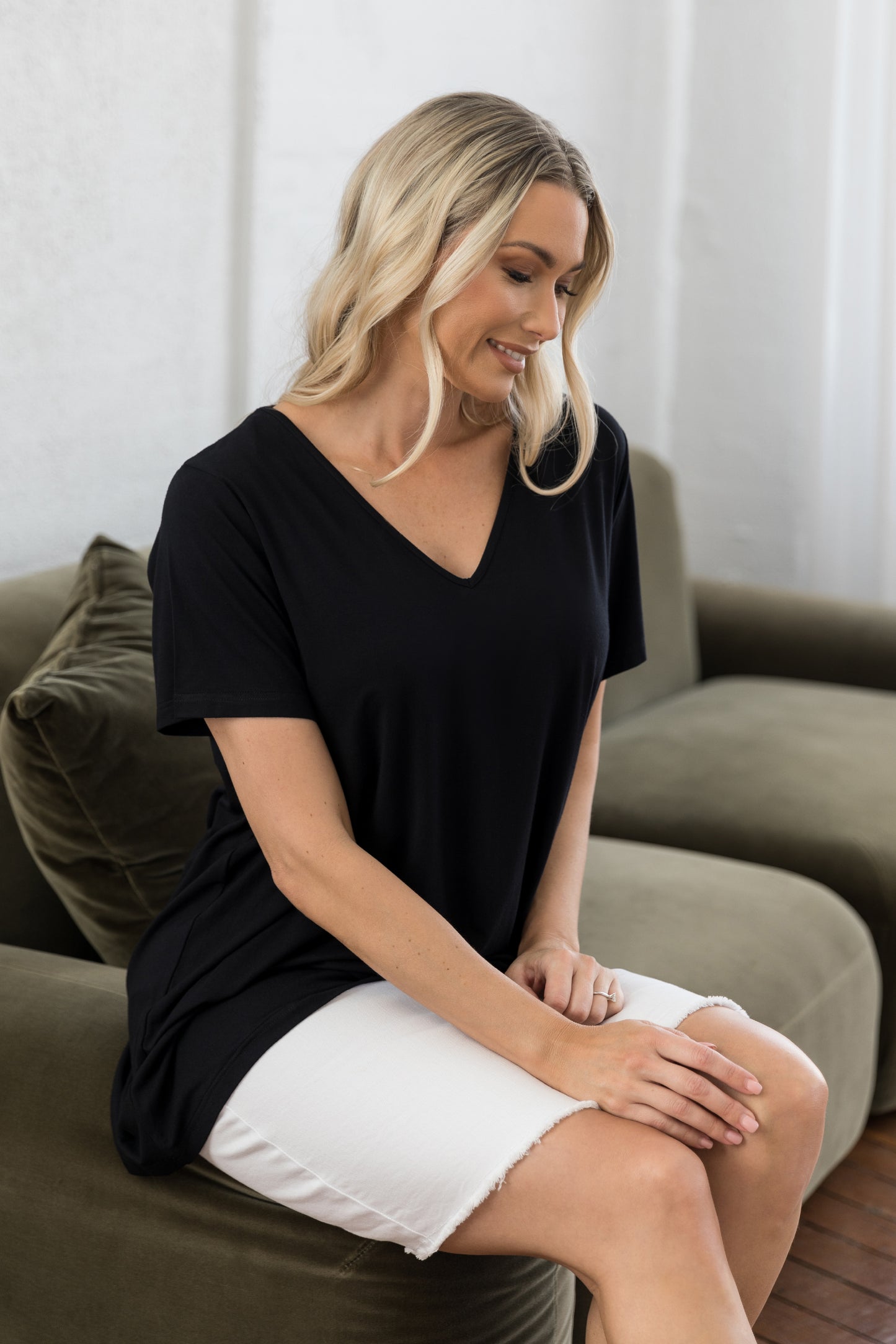 Plus-Sized Black Tops| PQ Collection | T-Shirt Top