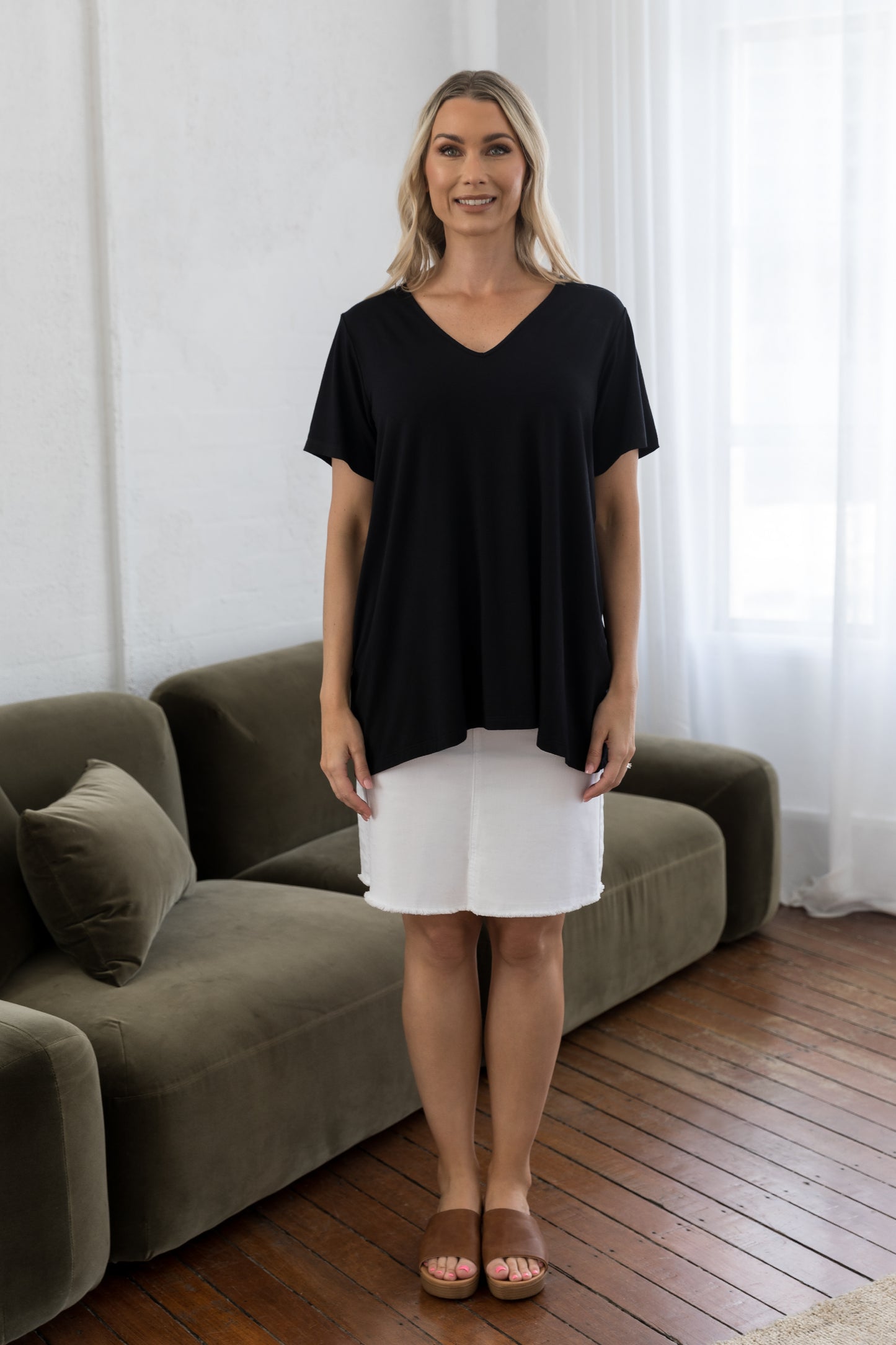 Plus-Sized Black Tops| PQ Collection | T-Shirt Top