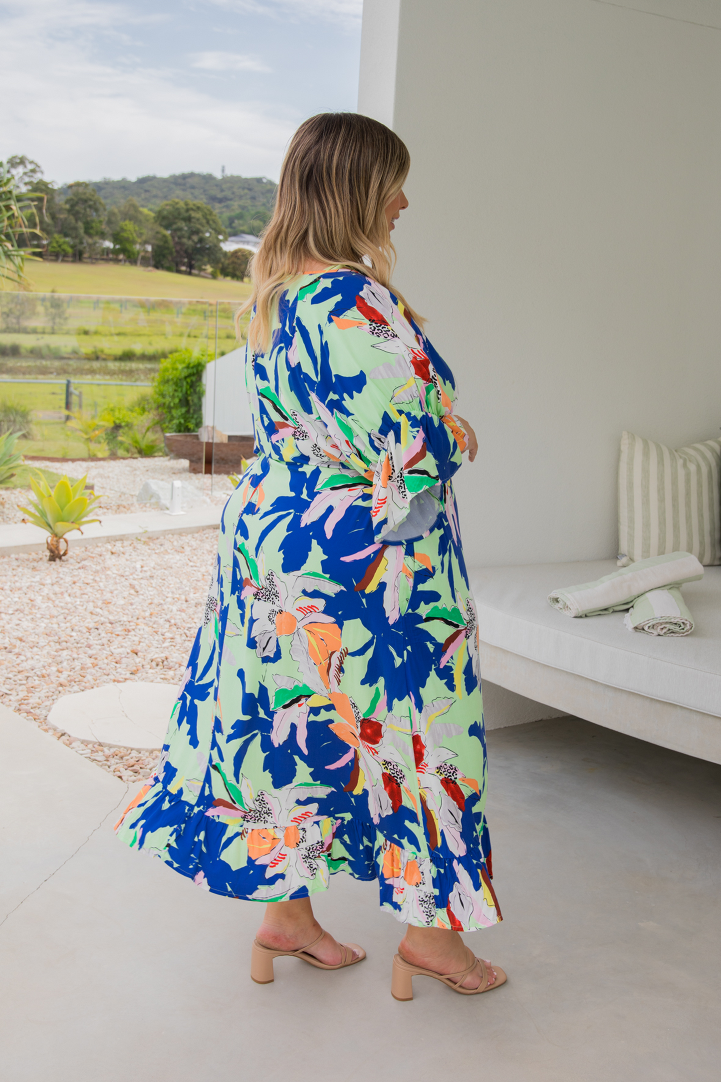 TRACY Rayon Half Sleeve Maxi Dress | Getaway | FINAL SALE