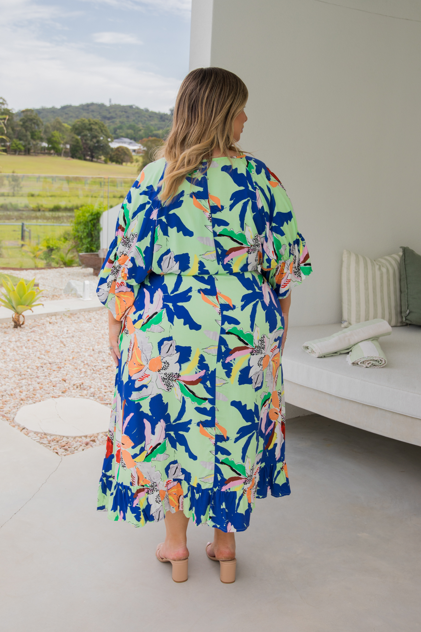 TRACY Rayon Half Sleeve Maxi Dress | Getaway | FINAL SALE