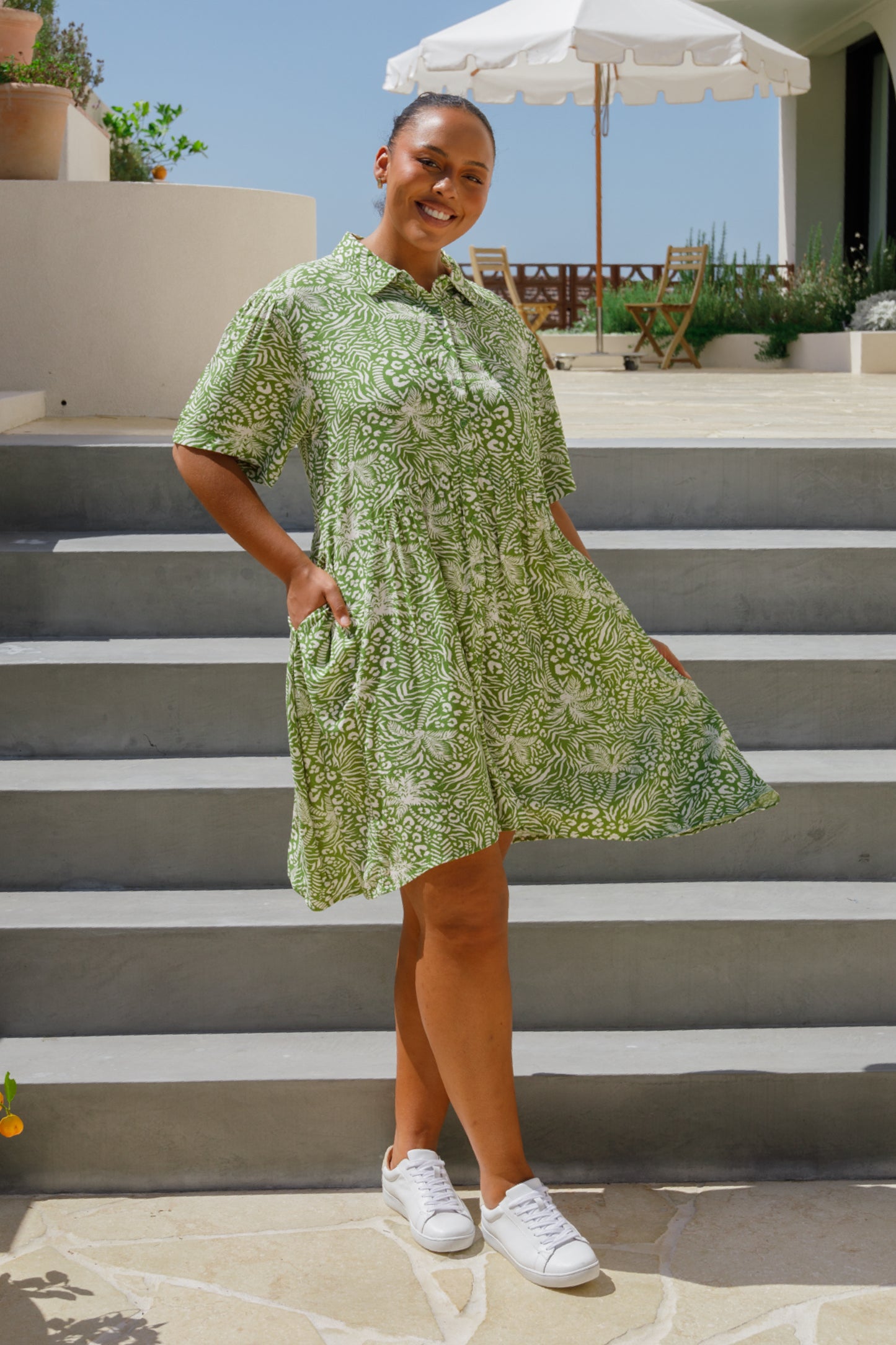 Venus Dress | Green Palm Cove | FINAL SALE