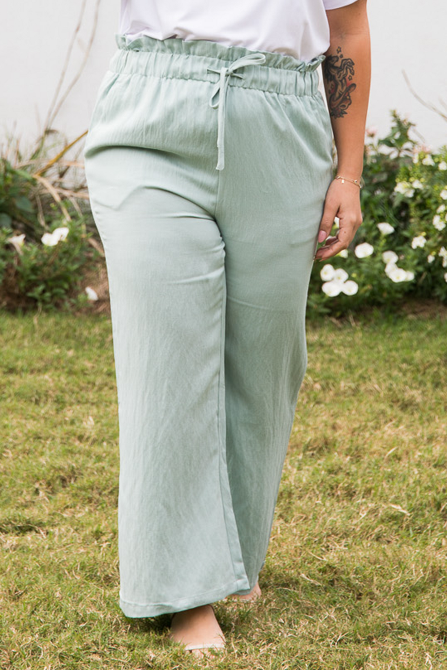 Wide Leg Olivia Pant | Mint | FINAL SALE
