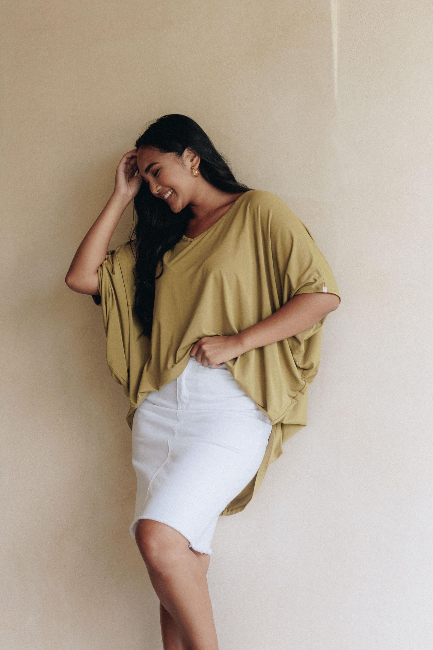Frayed Denim Skirt | White Denim