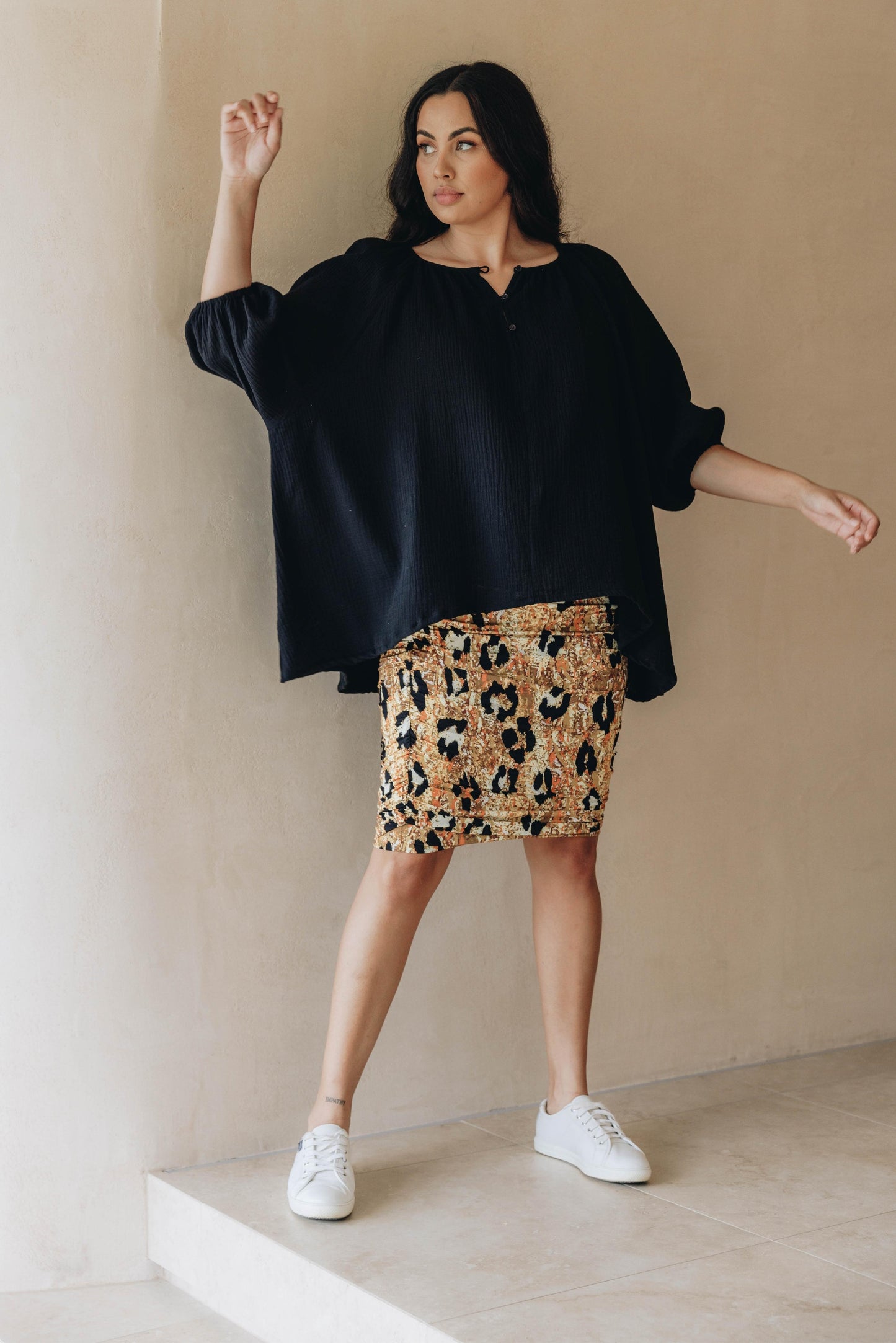 Ruche Skirt | Enchanted Leopard | FINAL SALE
