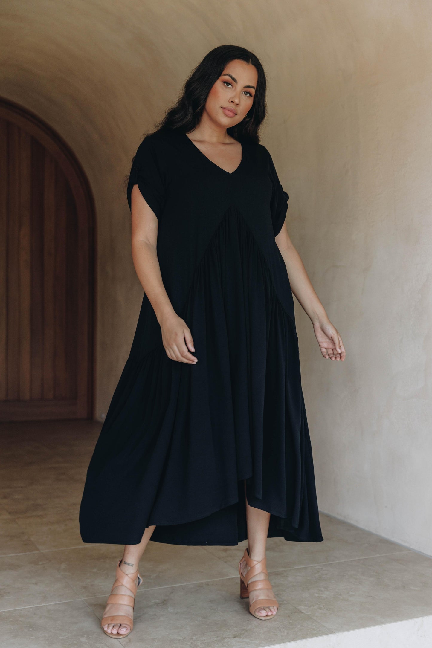 Peak Maxi Dress | Black