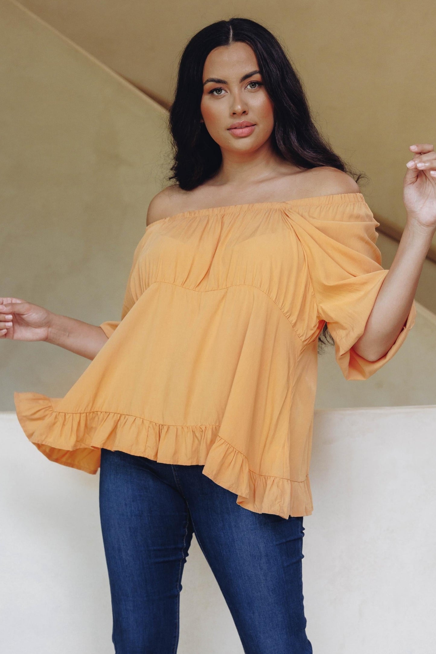 Elfie Ruffle Top | Citrus | FINAL SALE