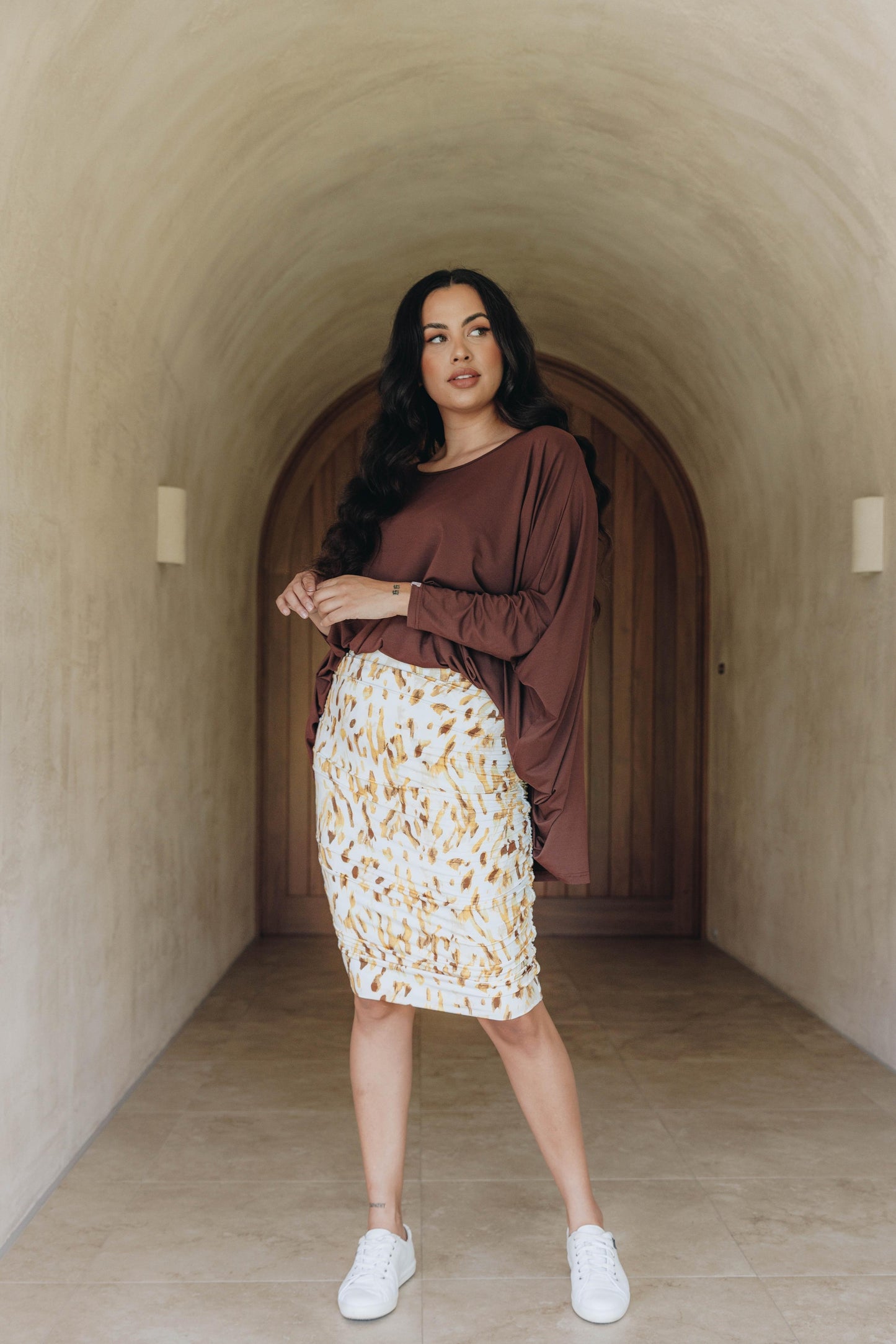 Ruche Skirt | Tuscan Lane | FINAL SALE