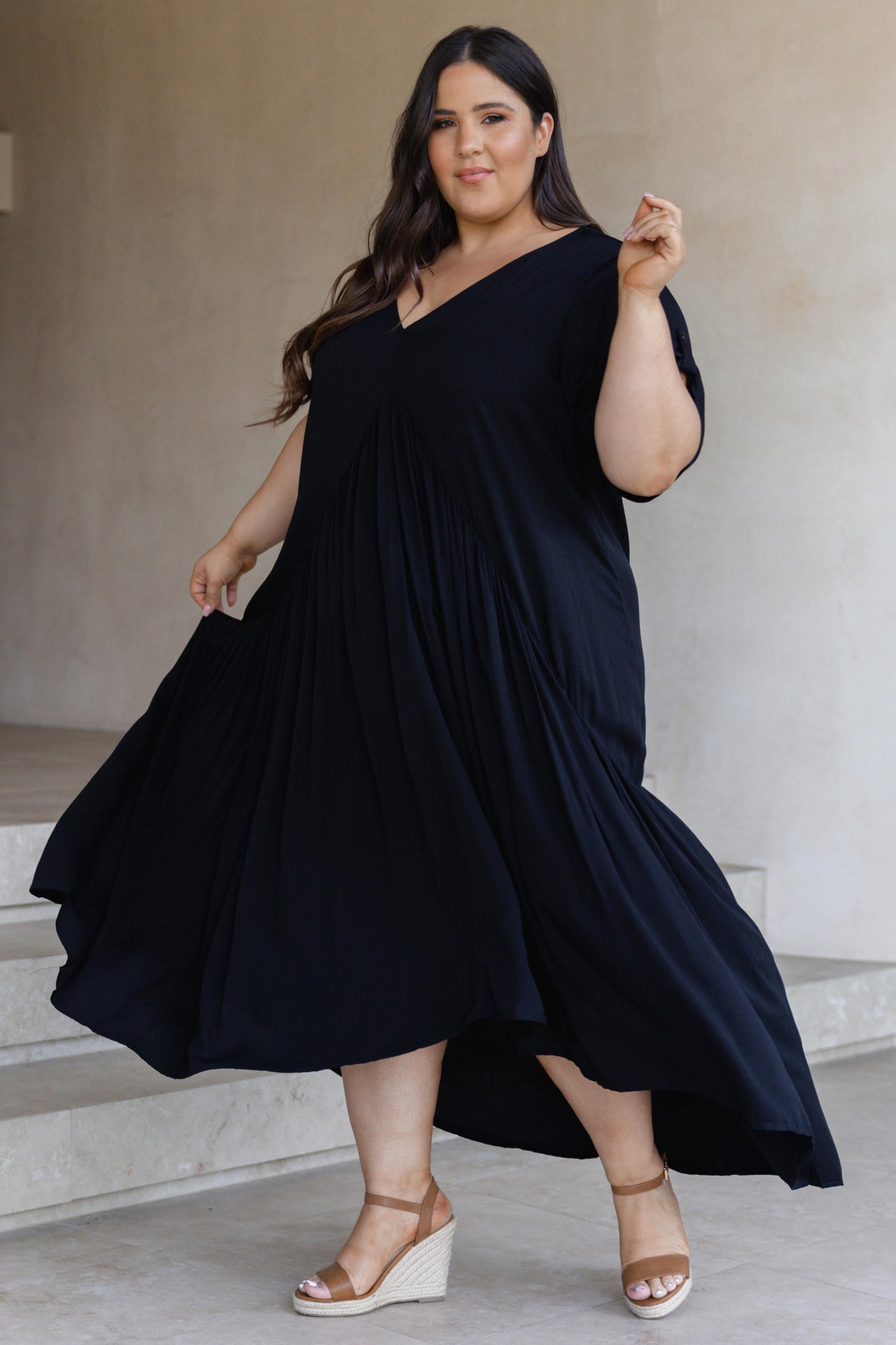 Peak Maxi Dress | Black