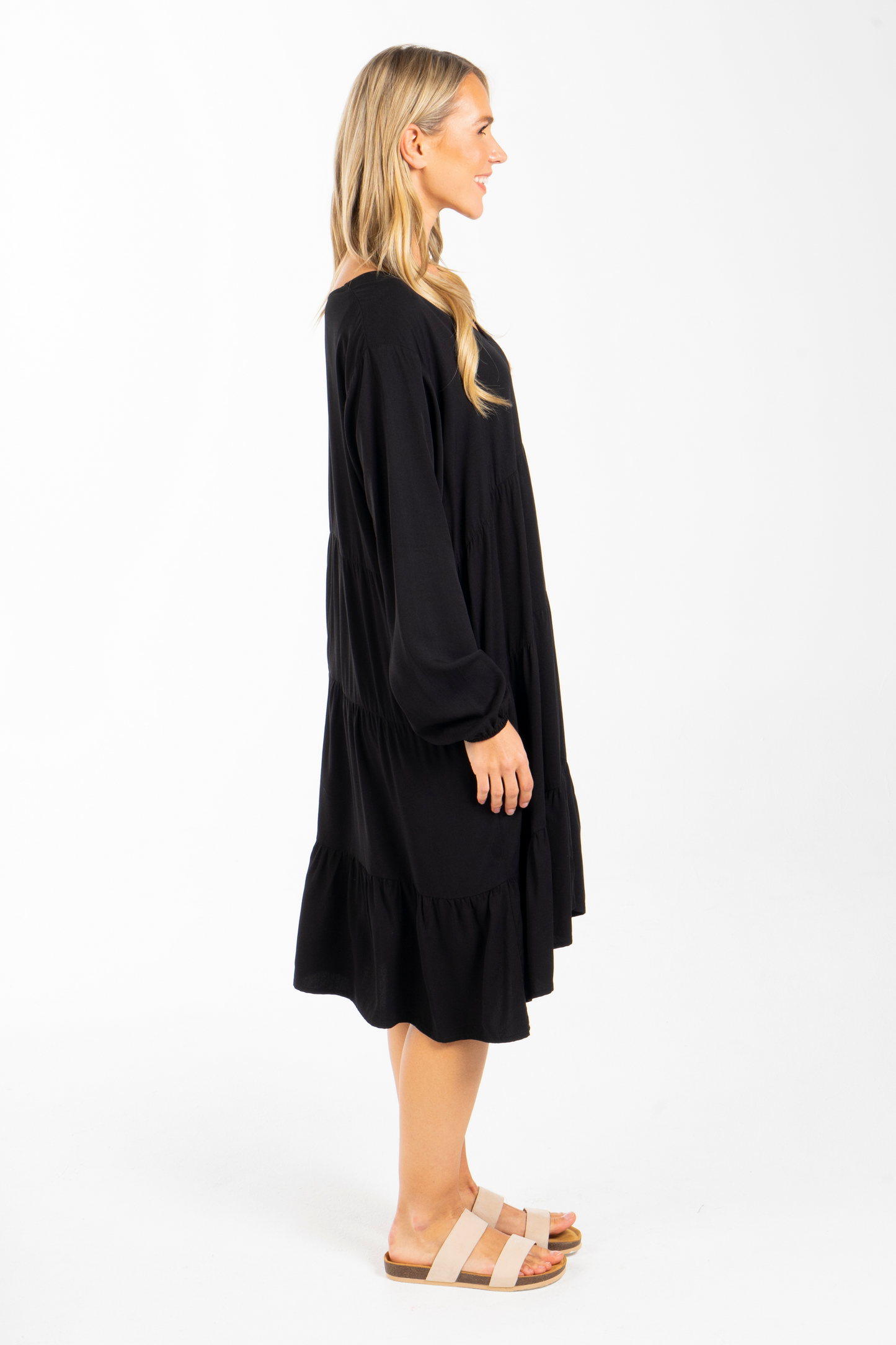 Long Sleeve Chic Dress | Black | FINAL SALE