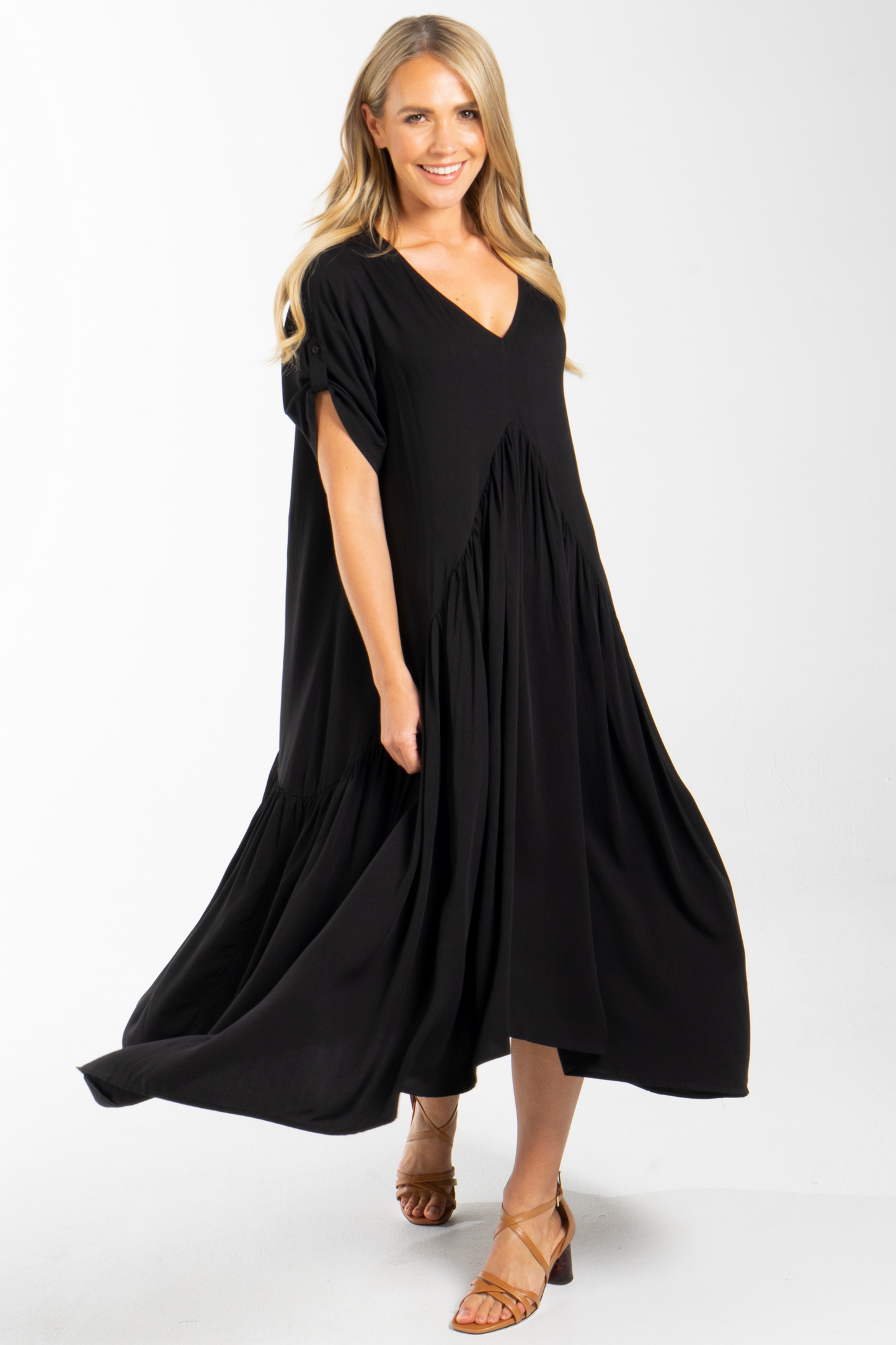 Peak Maxi Dress | Black