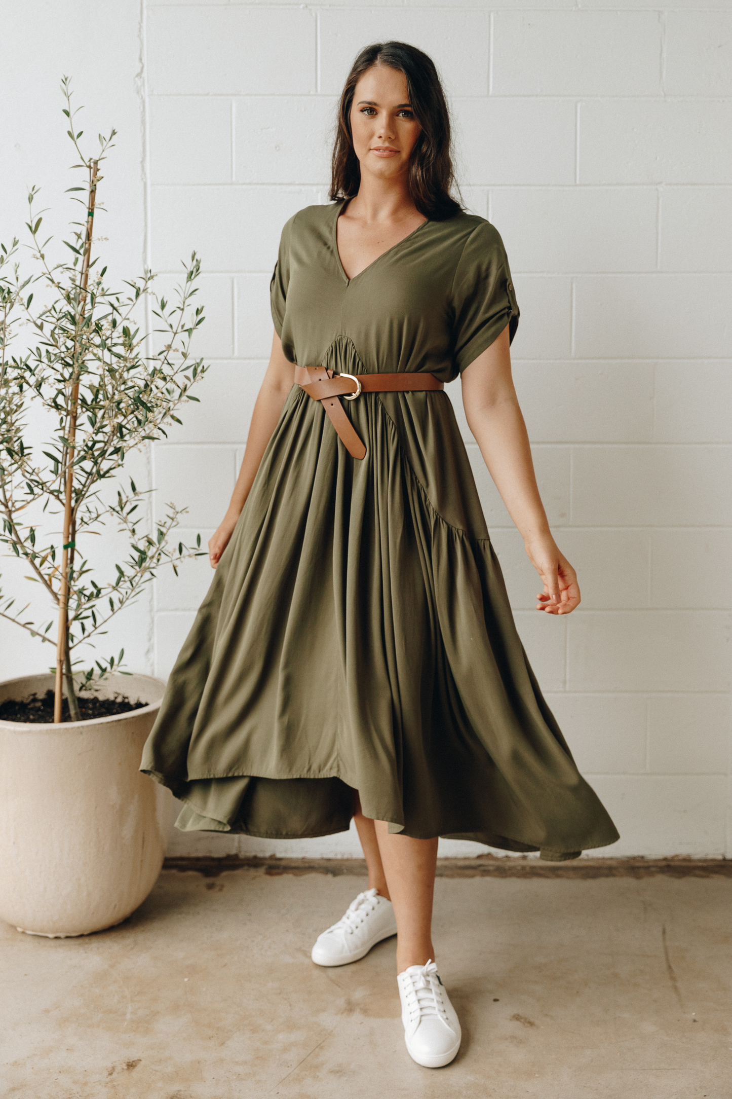 Peak Maxi Dress | Khaki | FINAL SALE