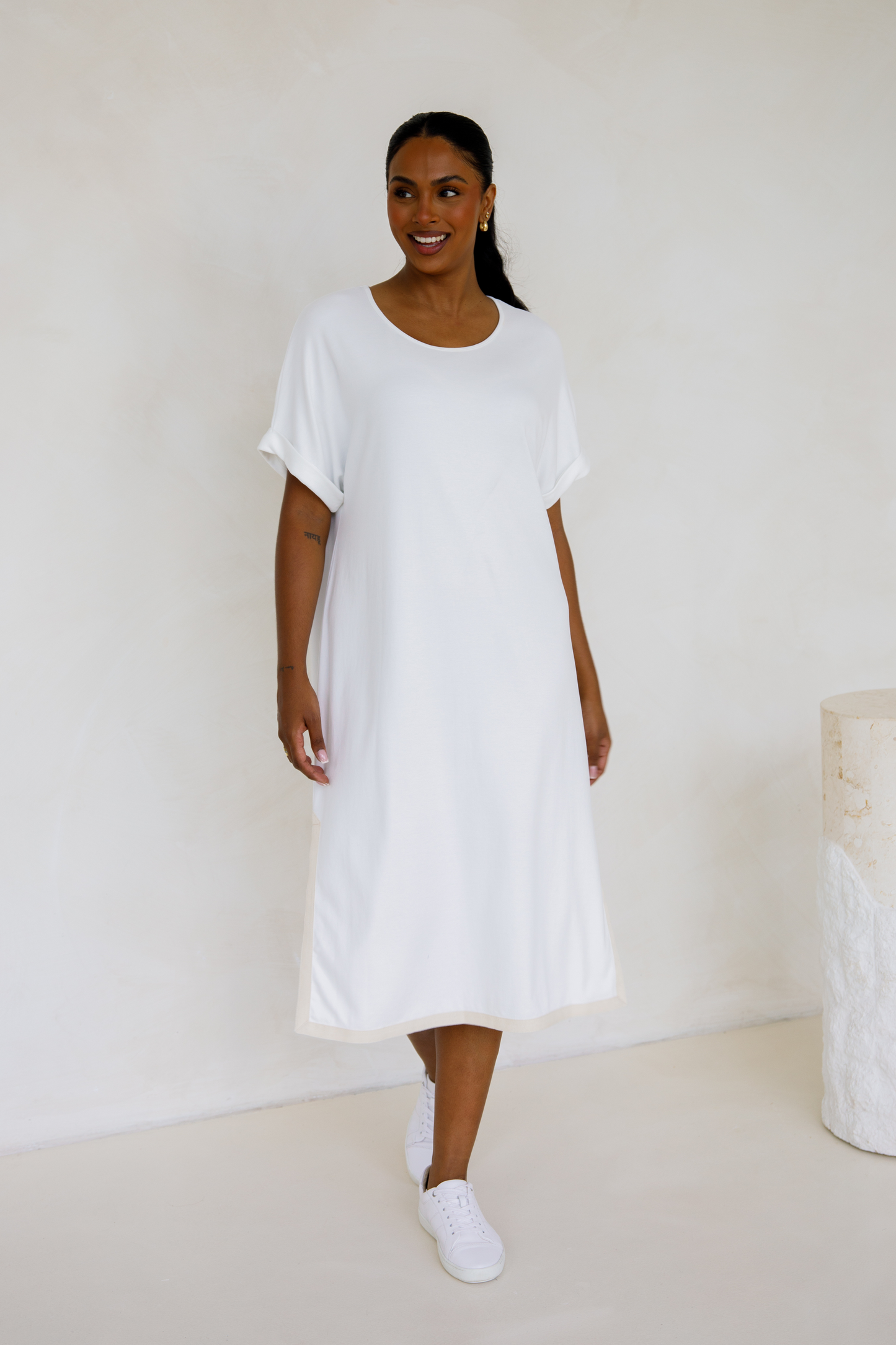 Gigi Lounge Dress | White