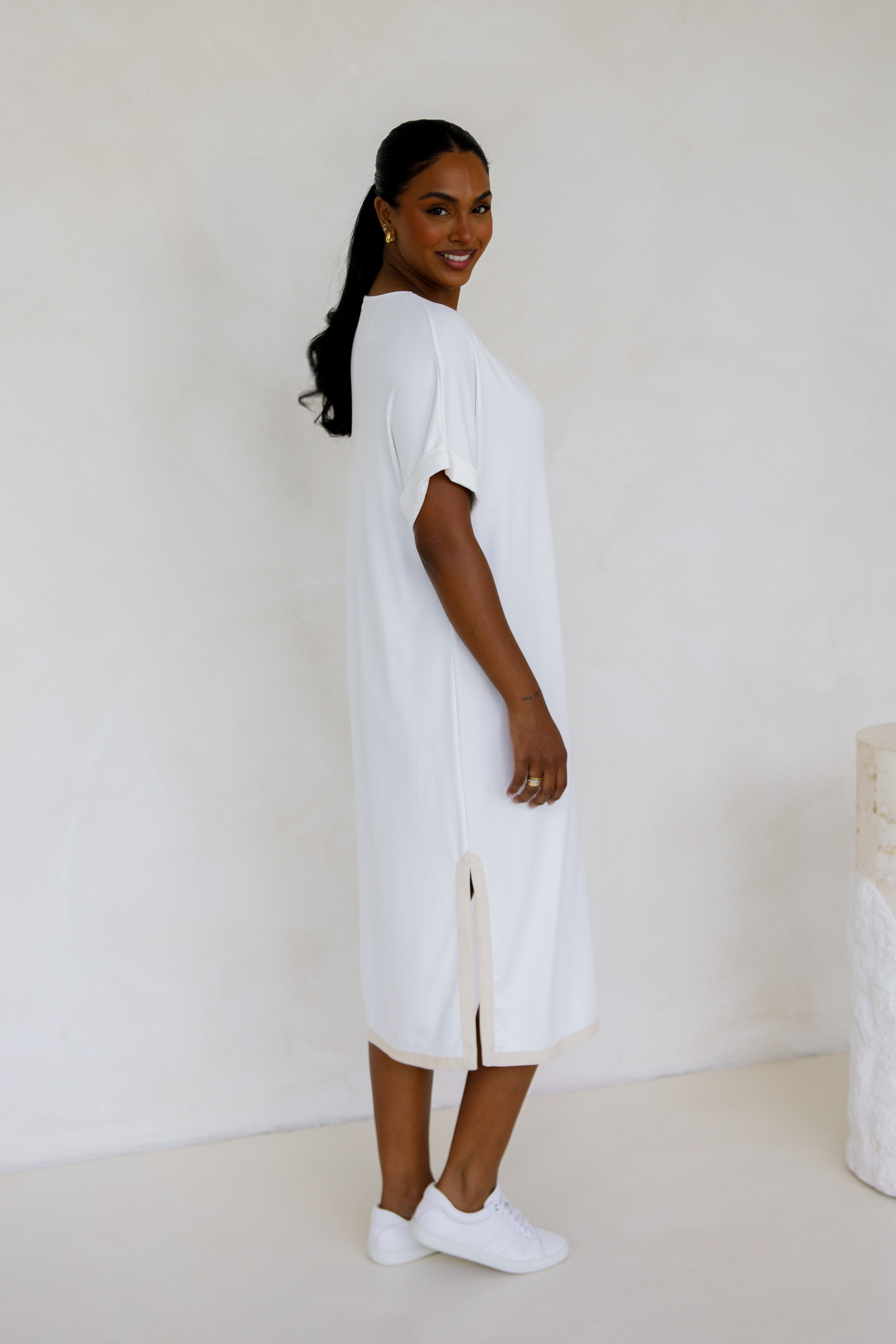 Gigi Lounge Dress | White