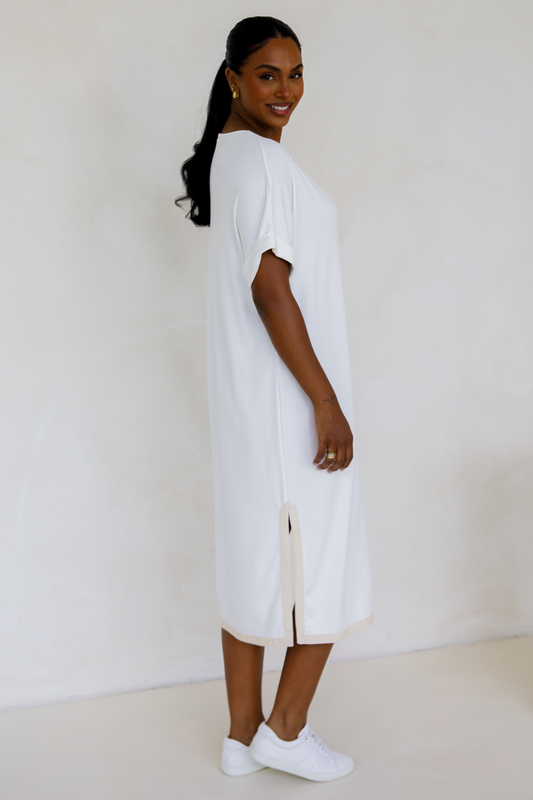 Gigi Lounge Dress | White