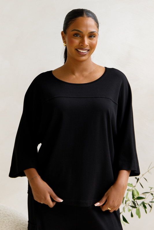 Hazel Lounge Top | Black