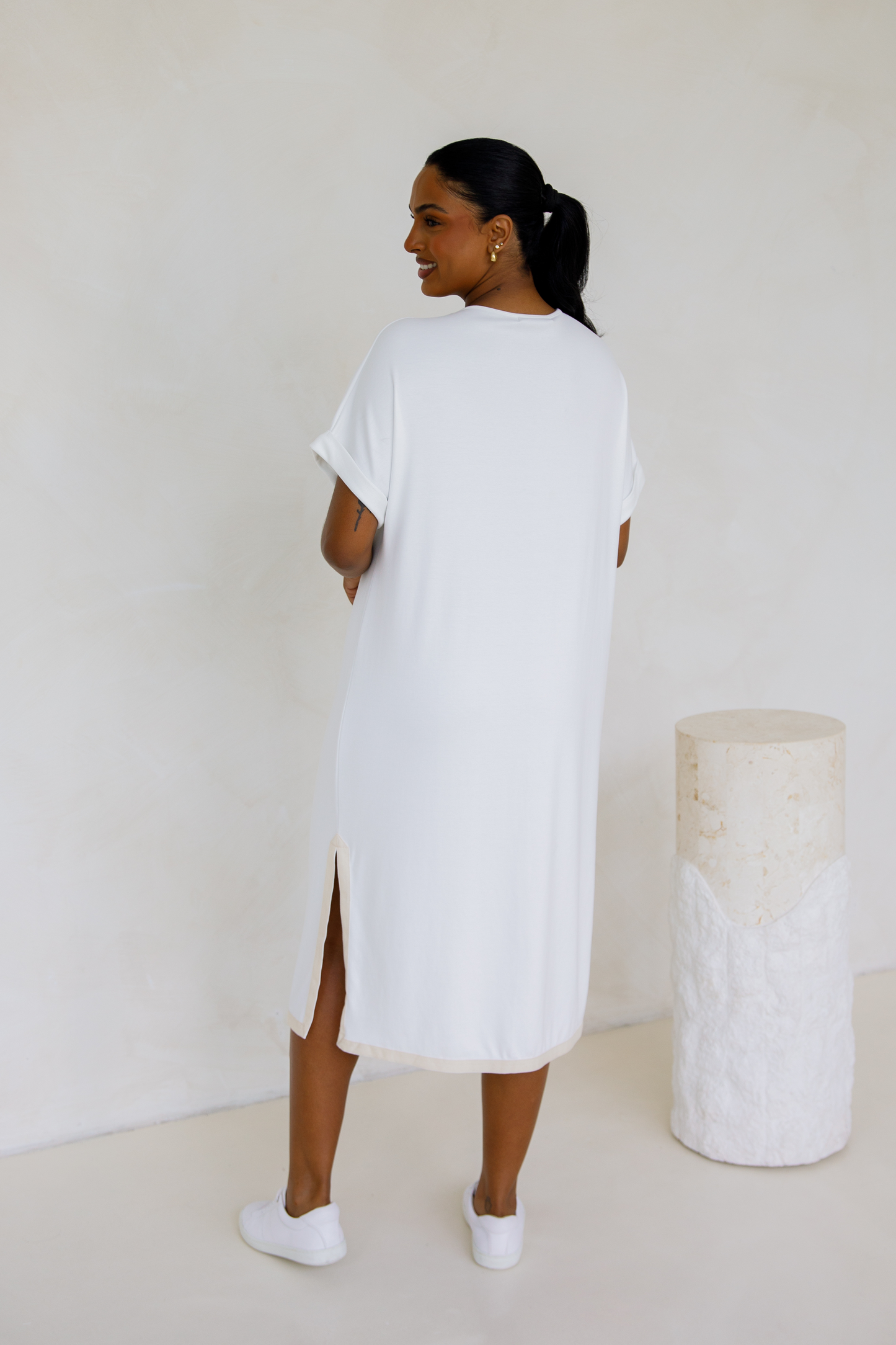 Gigi Lounge Dress | White