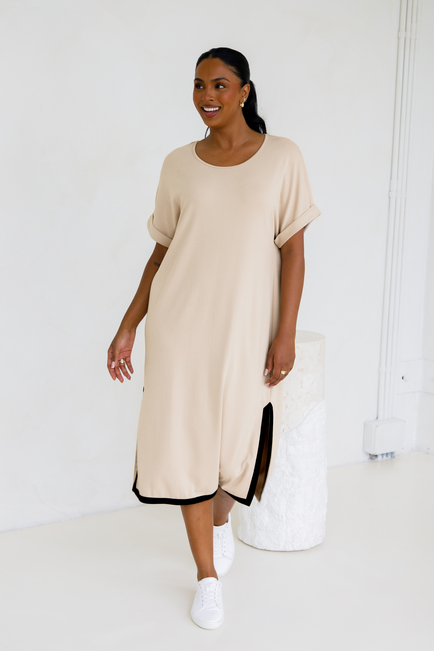 Gigi Lounge Dress | Portobello Beige