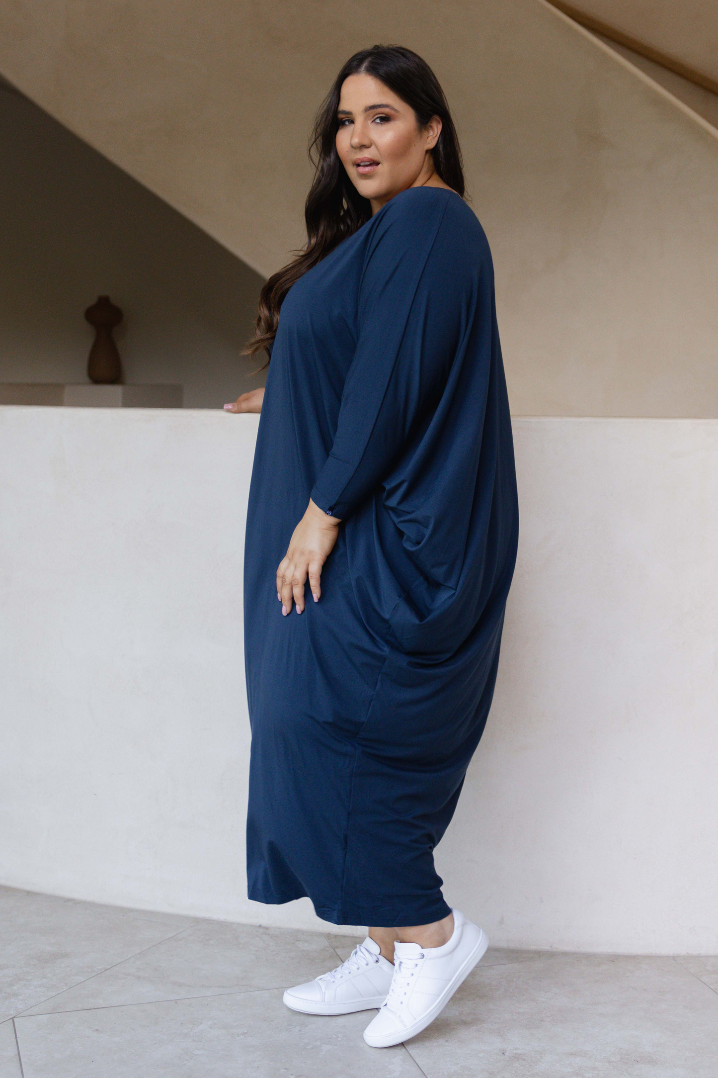 Long Sleeve Maxi Miracle Dress | Navy