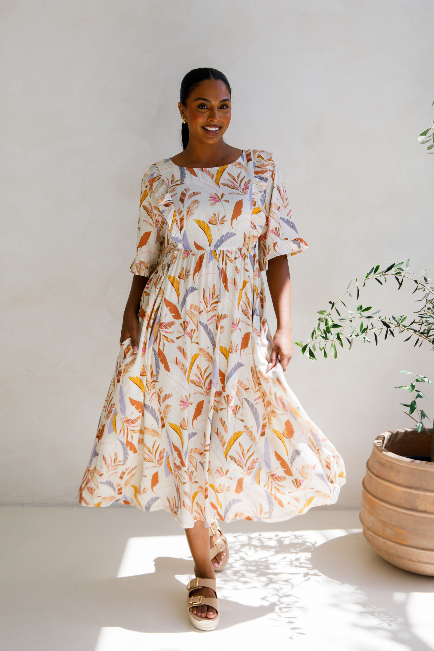 Mabel Dress | Light Palmetto