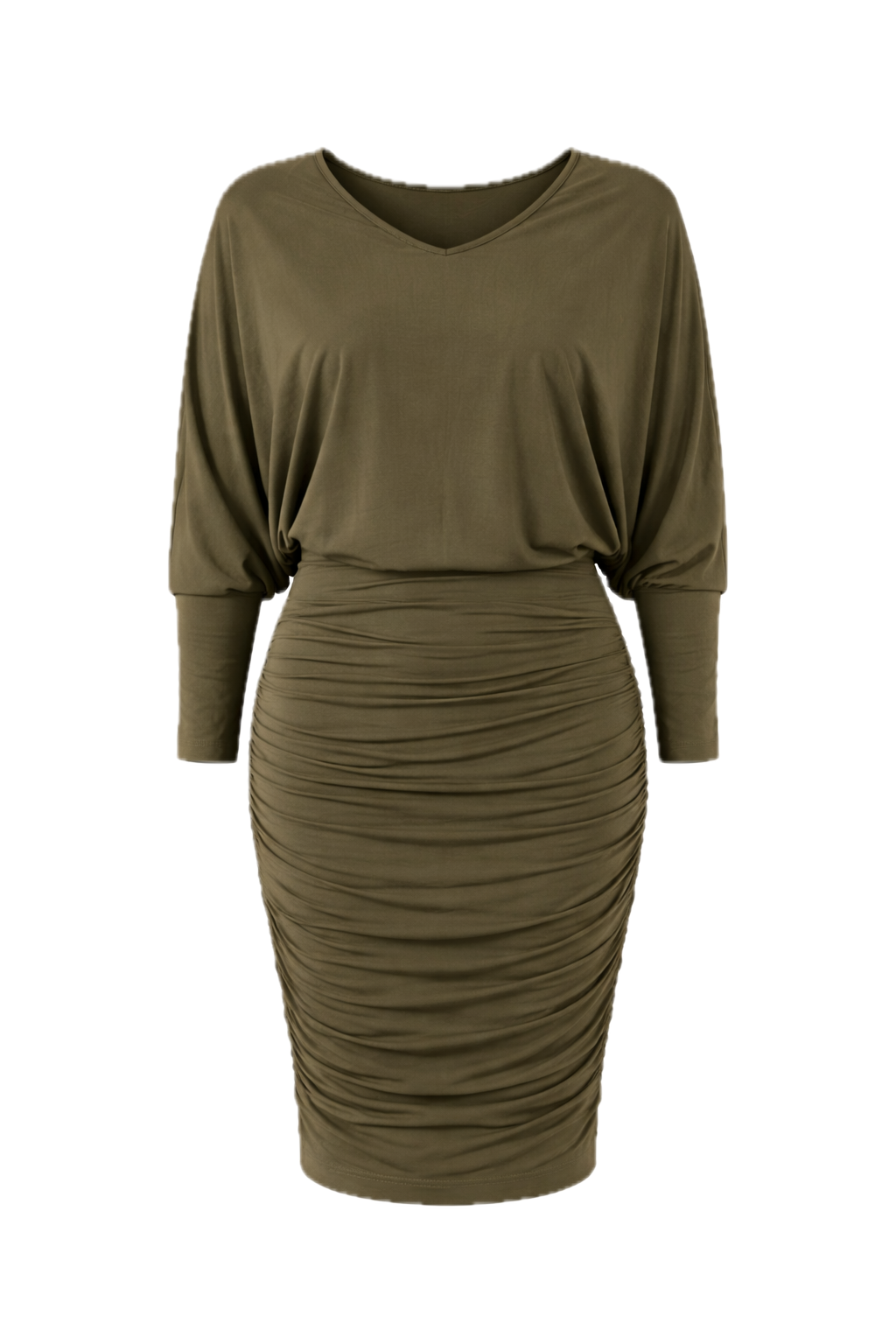 RUCHE Shaping Miracle Bamboo Dress | Khaki | FINAL SALE