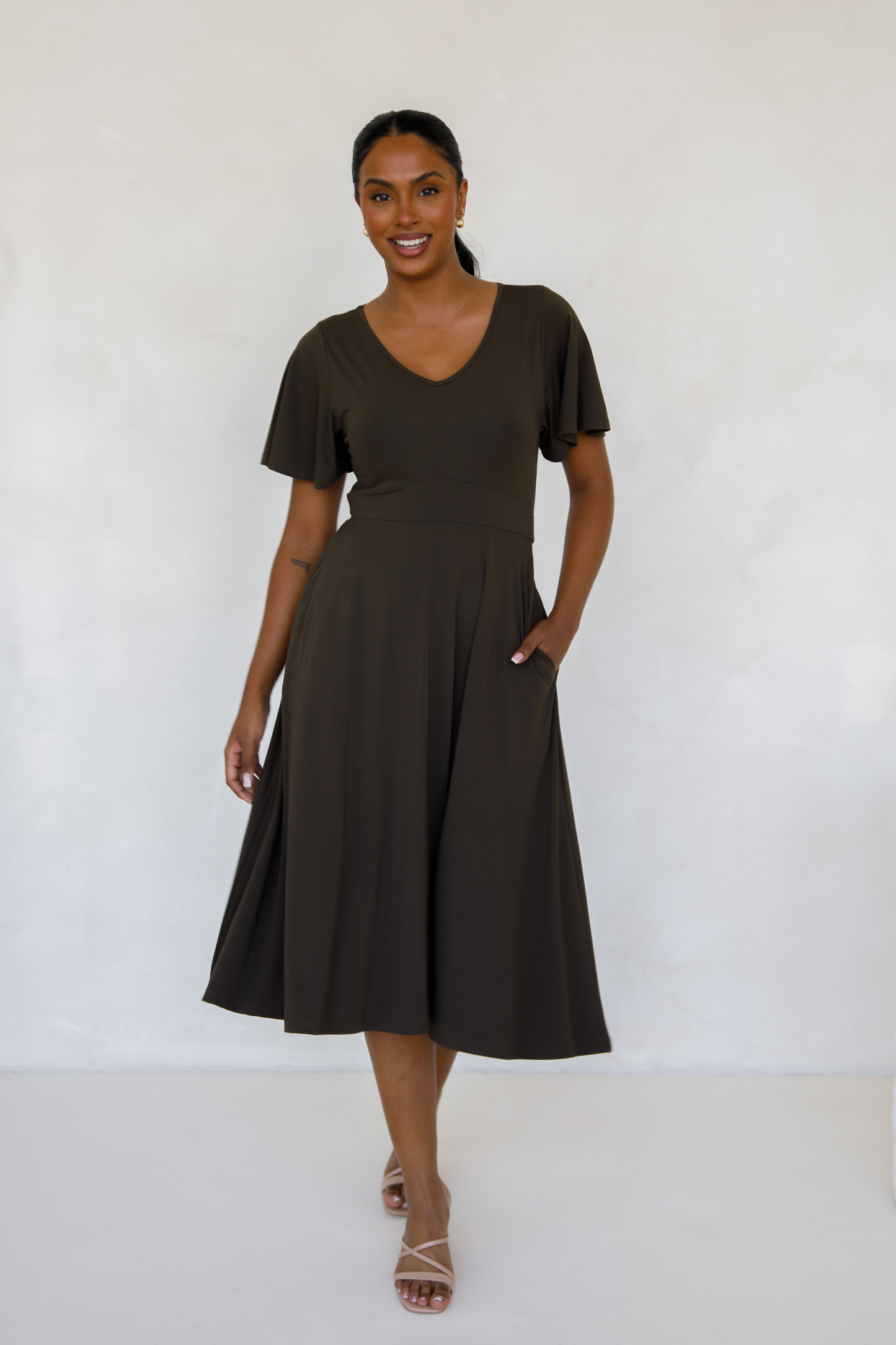 Siena Dress | Moss Green