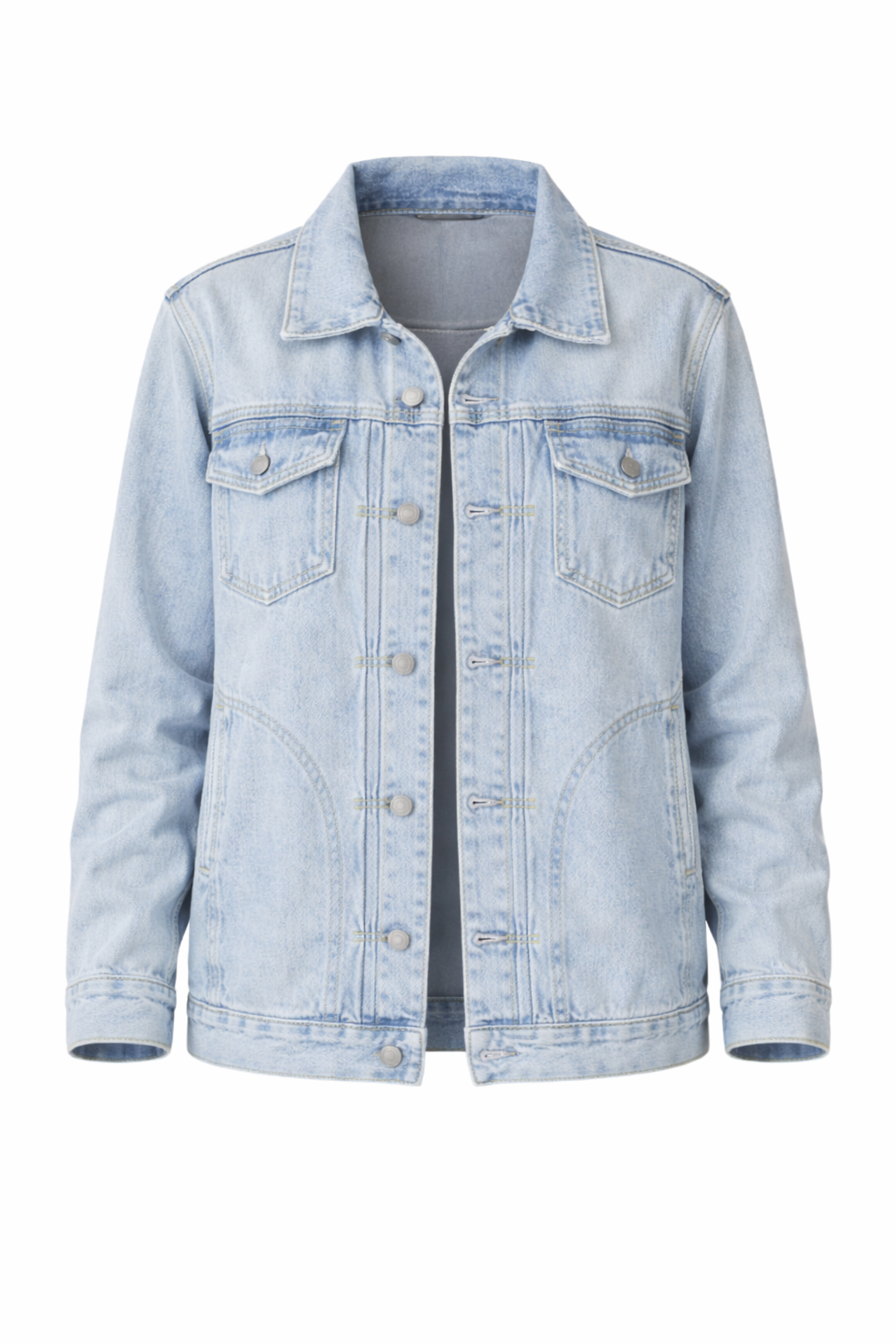 SIGNATURE RELAXED Denim Long-Sleeve Classic Length Jacket | Light Wash Denim