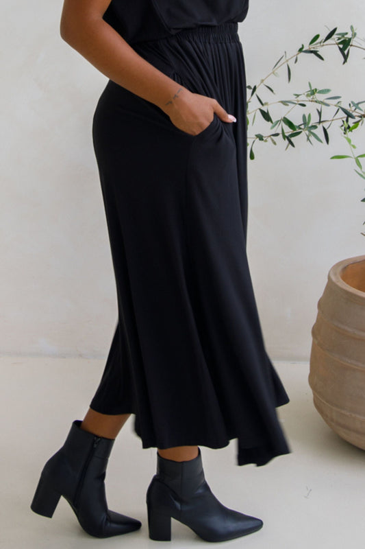 Adeline Bamboo Skirt | Black