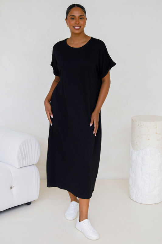 Althea Lounge Dress | Black