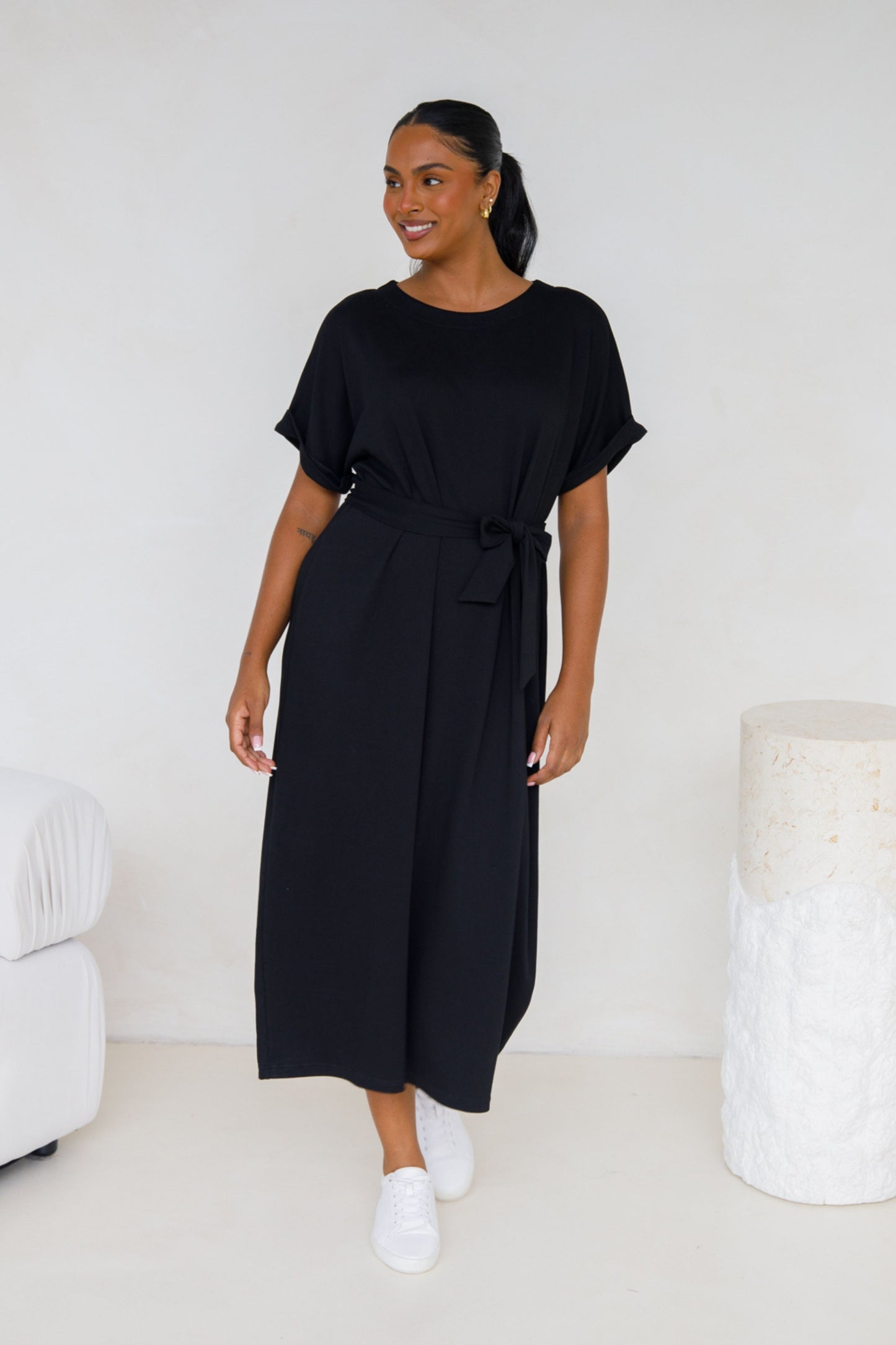 Althea Lounge Dress | Black