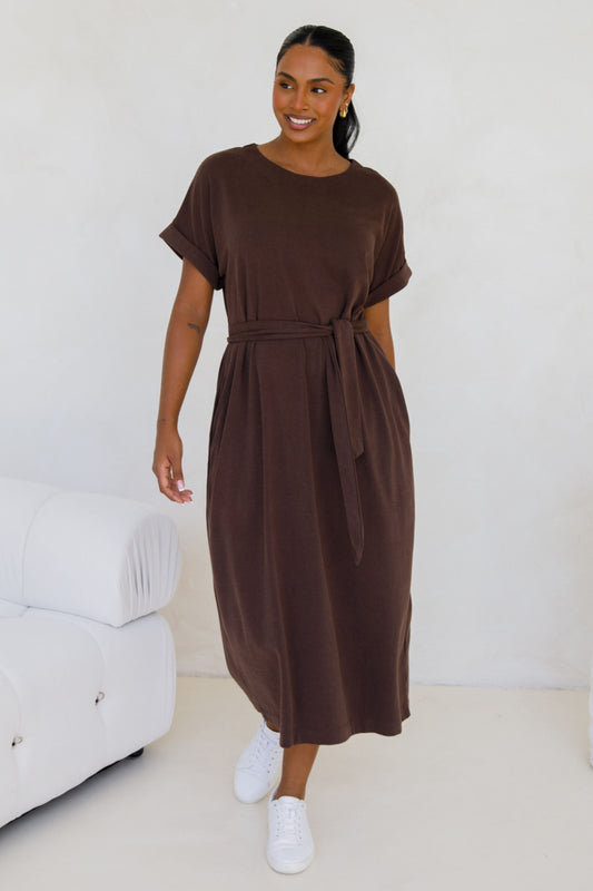 Althea Lounge Dress | Chocolate