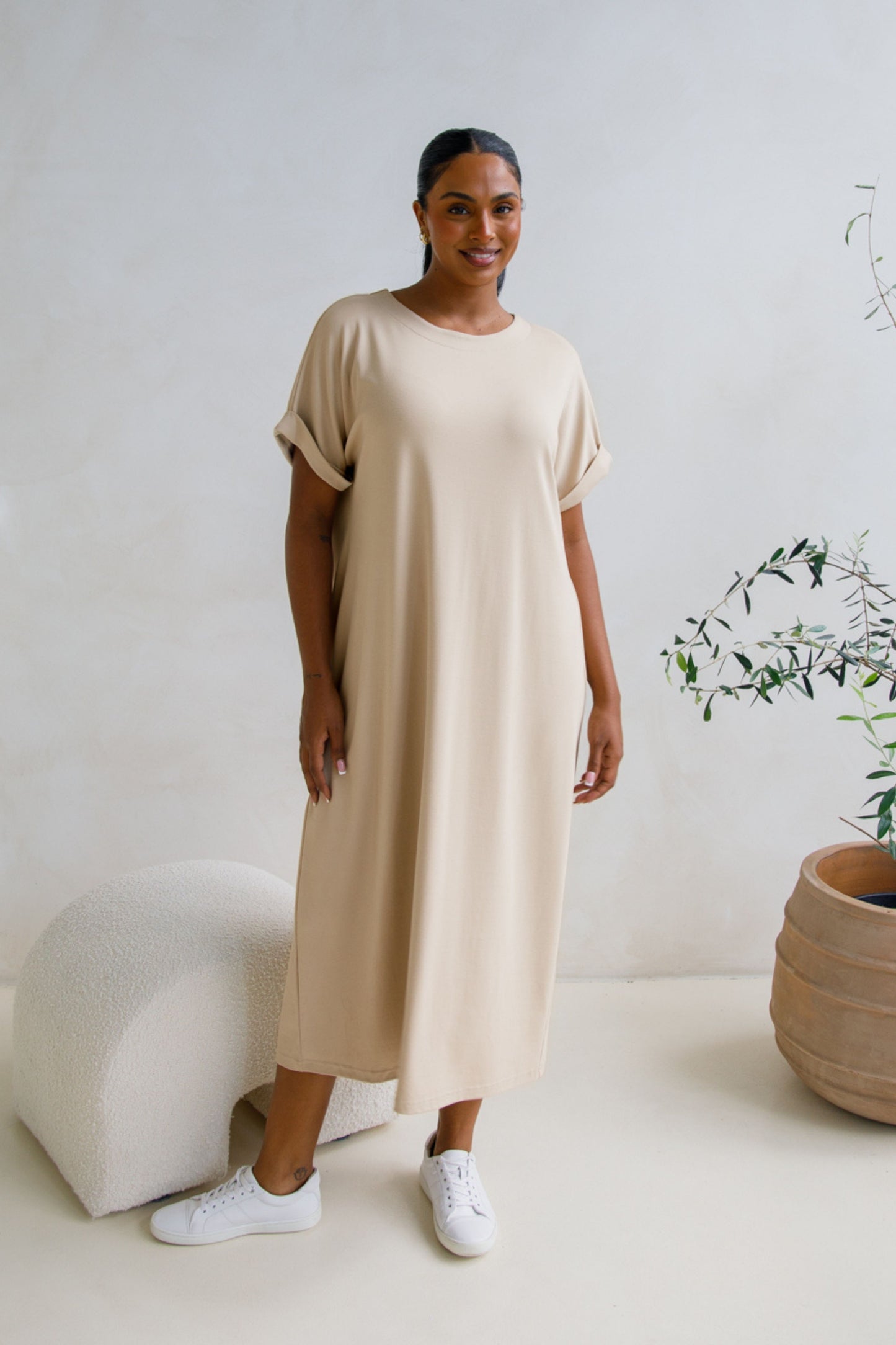 Althea Lounge Dress | Portobello Beige