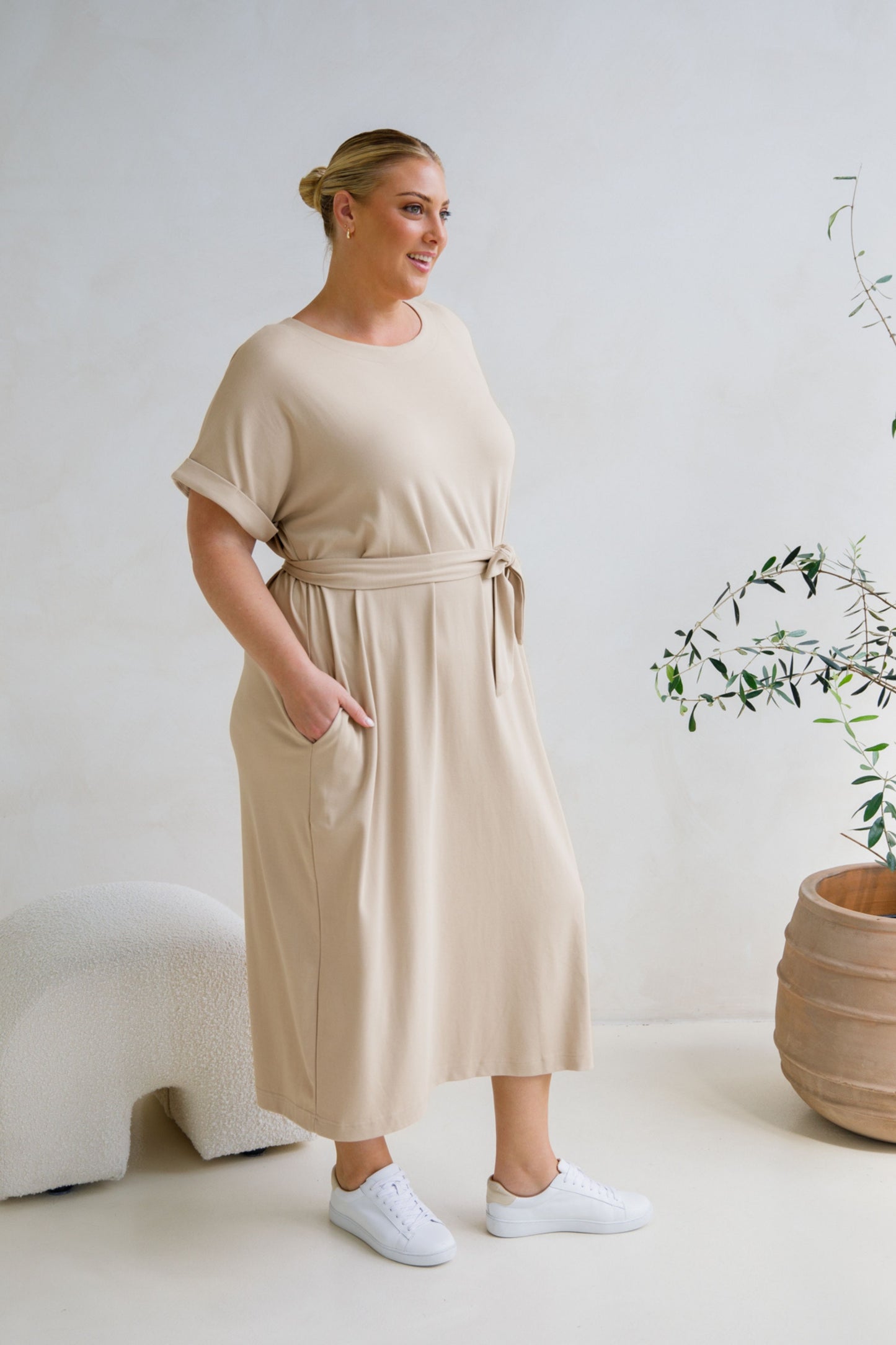 Althea Lounge Dress | Portobello Beige