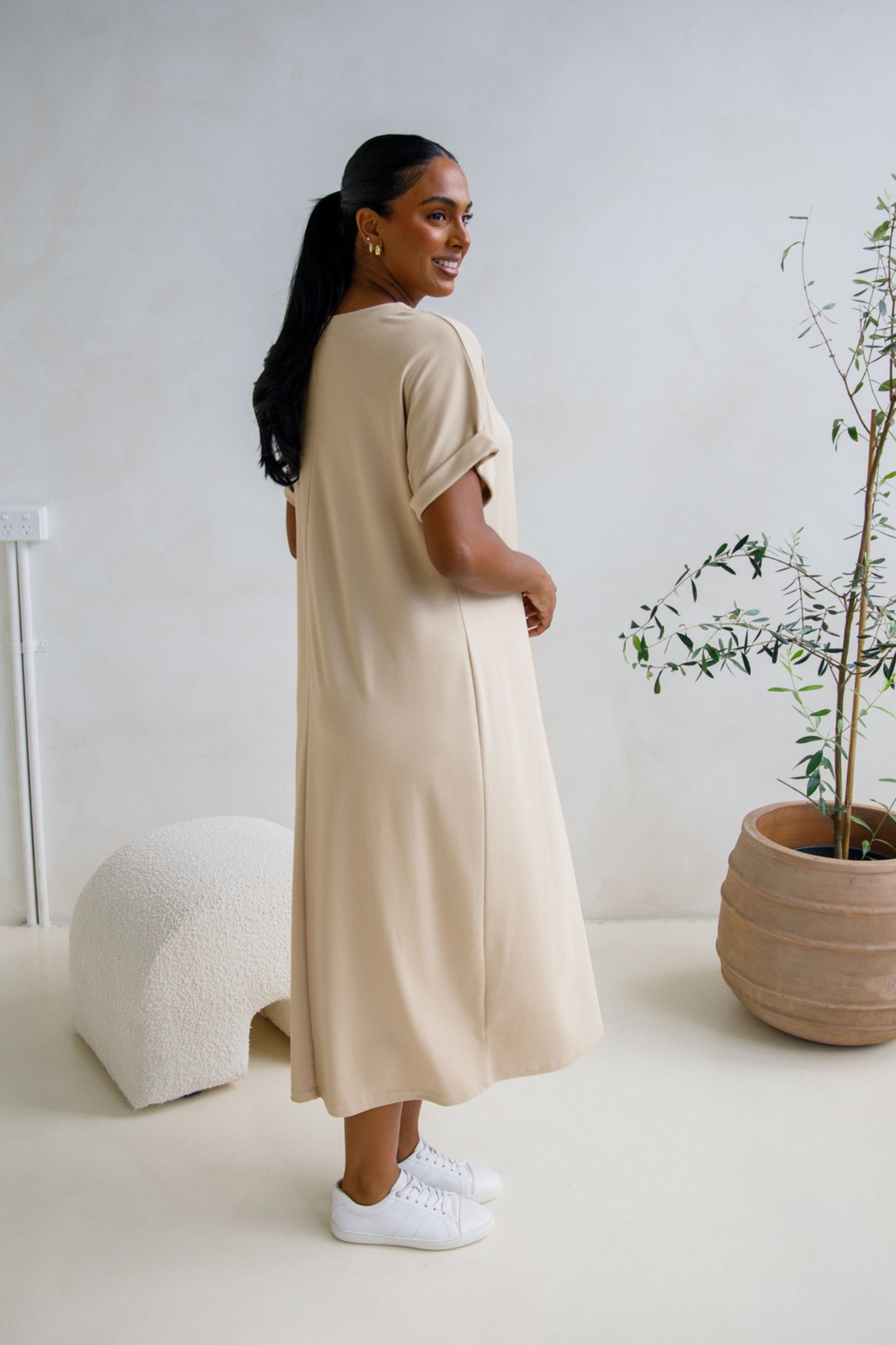 Althea Lounge Dress | Portobello Beige