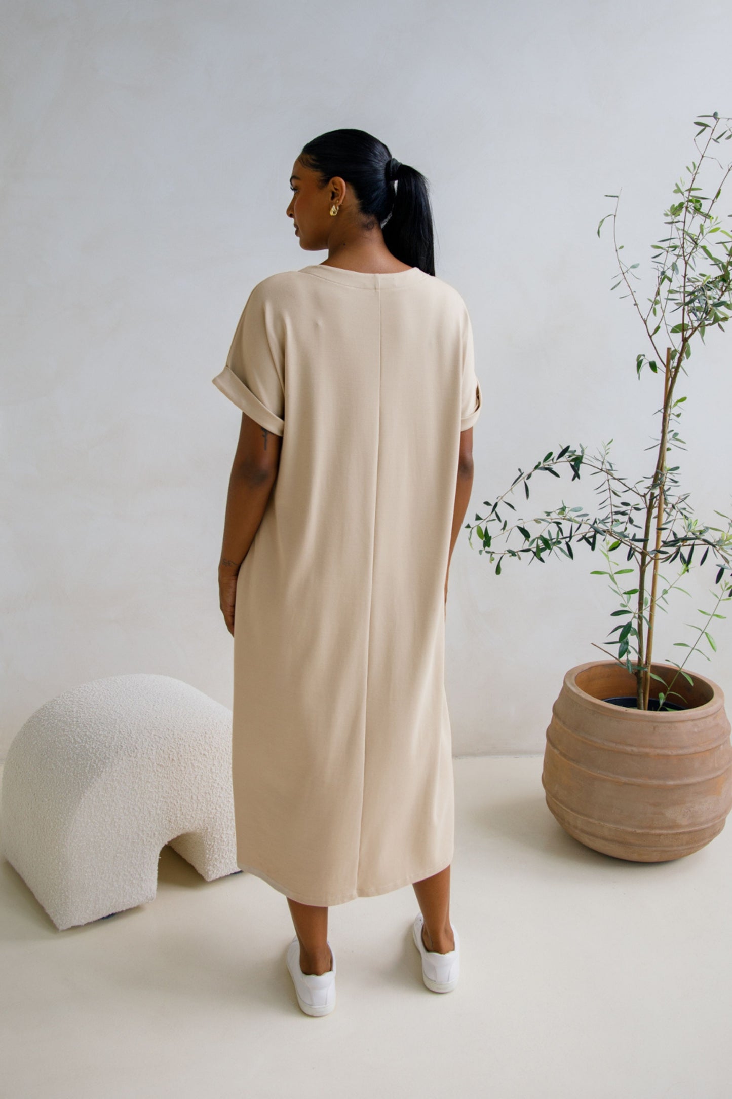 Althea Lounge Dress | Portobello Beige